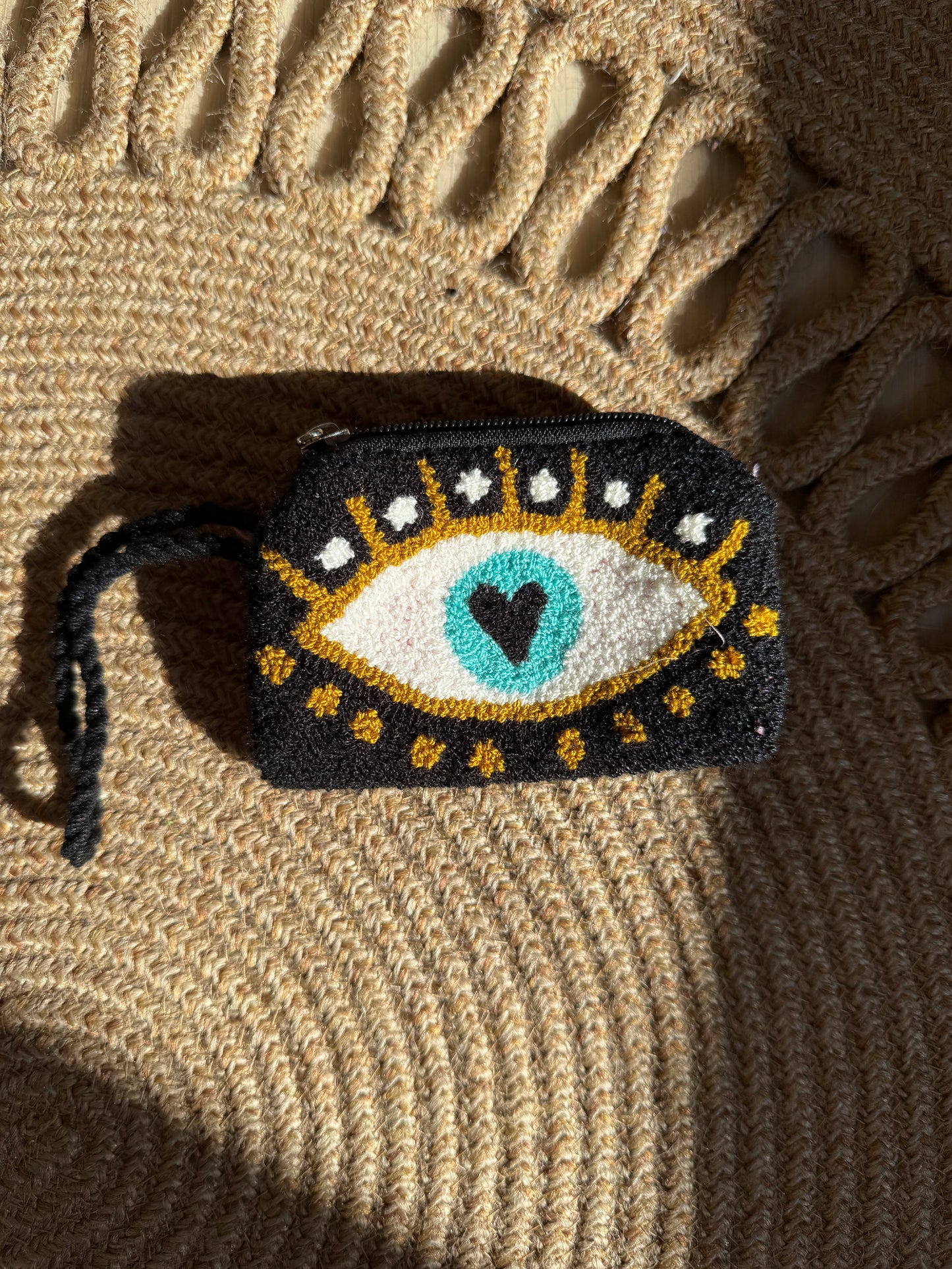 Hand-Embroidered Evil Eye Coin Purses – Unique Charm Wallets Full of Protection & Color