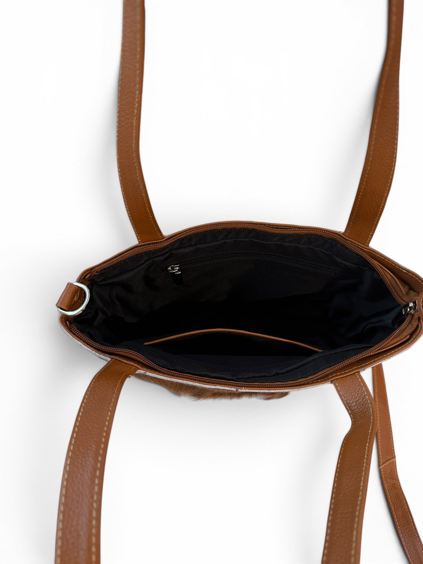 Genuine Cowhide Leather shoulder & crossbody Bag Large with Interior Pockets