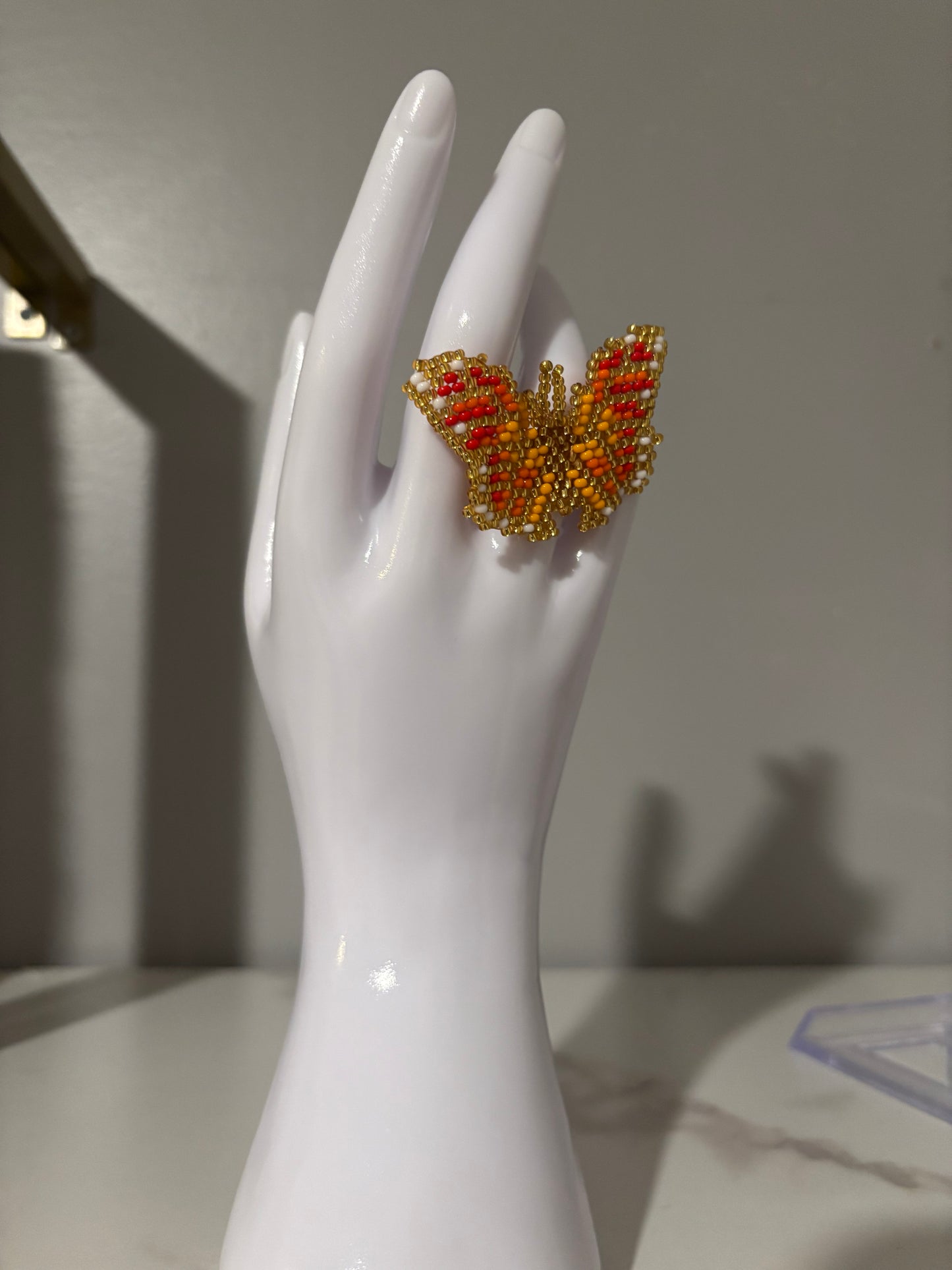 Butterfly Beaded Ring β Handmade