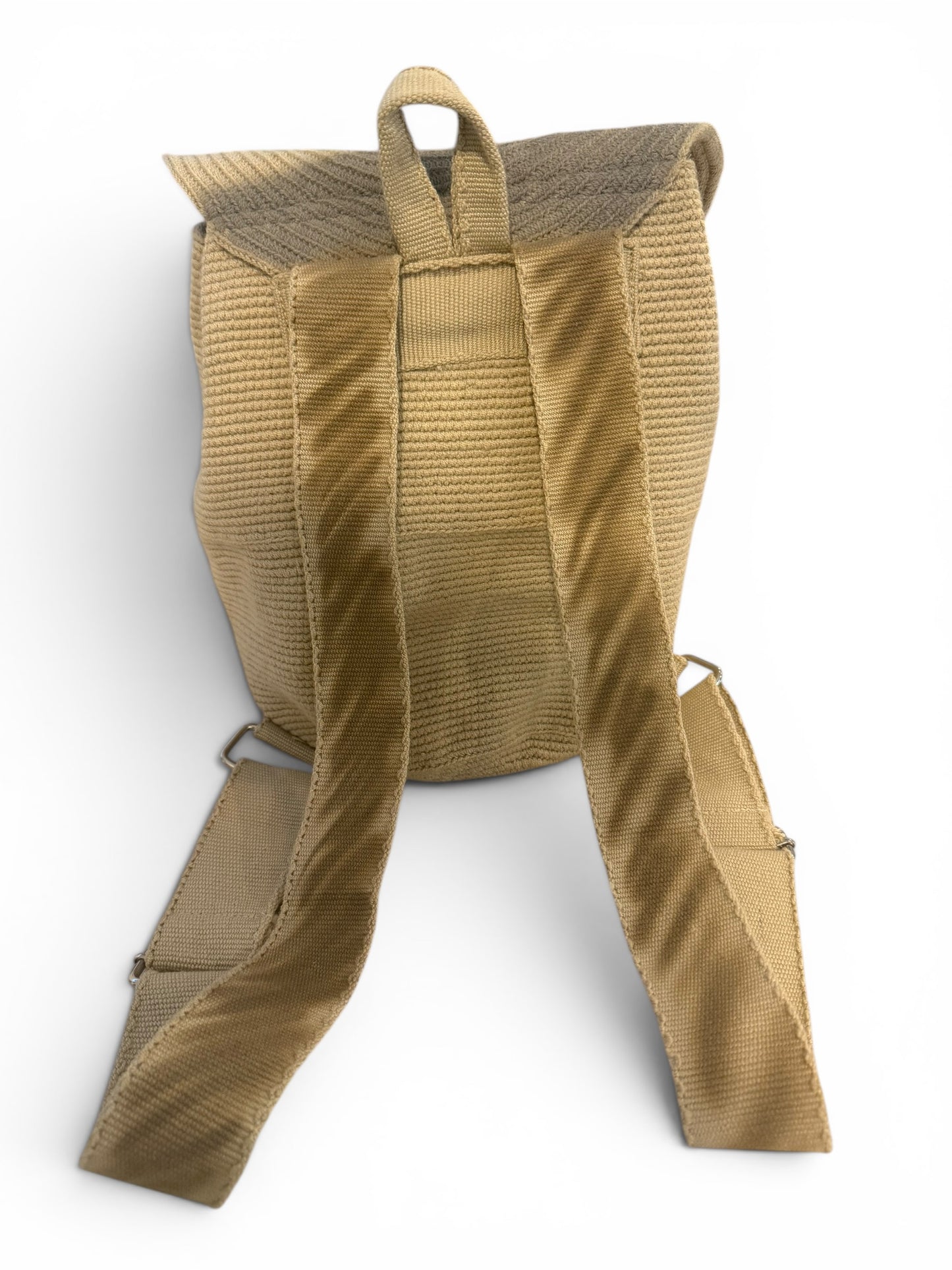 Luxury Horse Hand Painted Backpack with Crystal Stones | Handmade Crochet Flap Adjustable Backpack