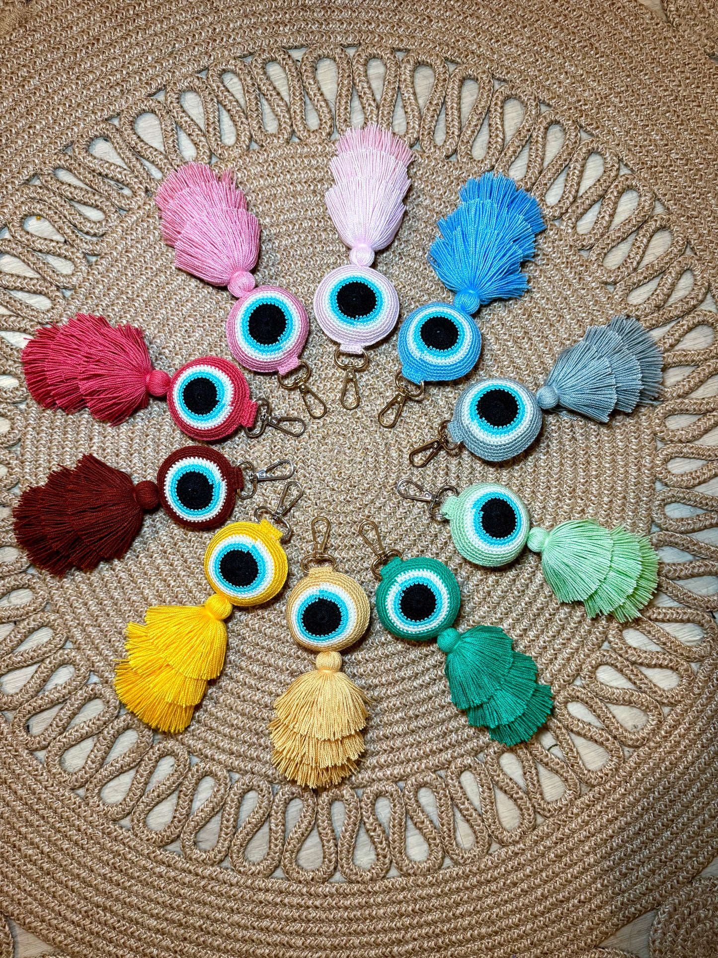 Keychein Charm Bag Evil Eye