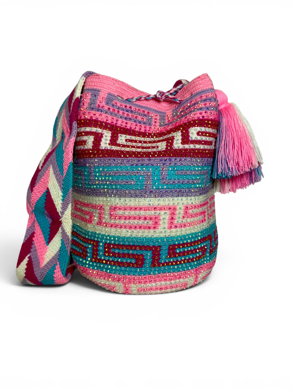 large Wayuu Bag Handwoven special Design decorated