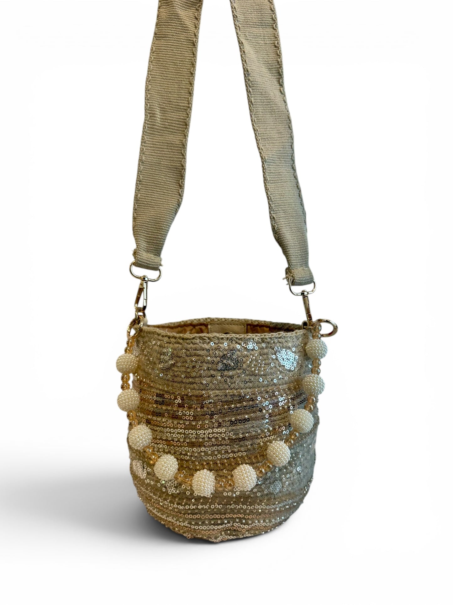 Luxury mini embroidery Crochet strap double use Bag