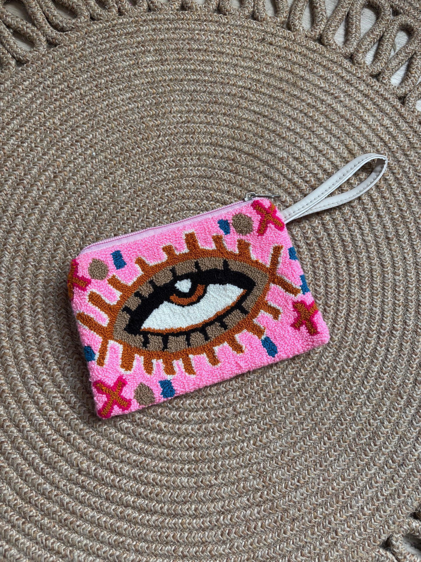 Mini clutch Evil Eye Upholstered