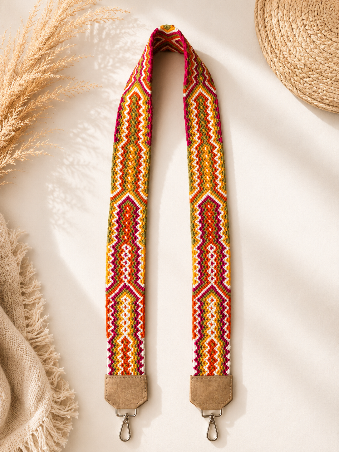 Handmade Crochet & Macramé Bag Strap for Crossbody Bags | Adjustable Artisan Shoulder Strap