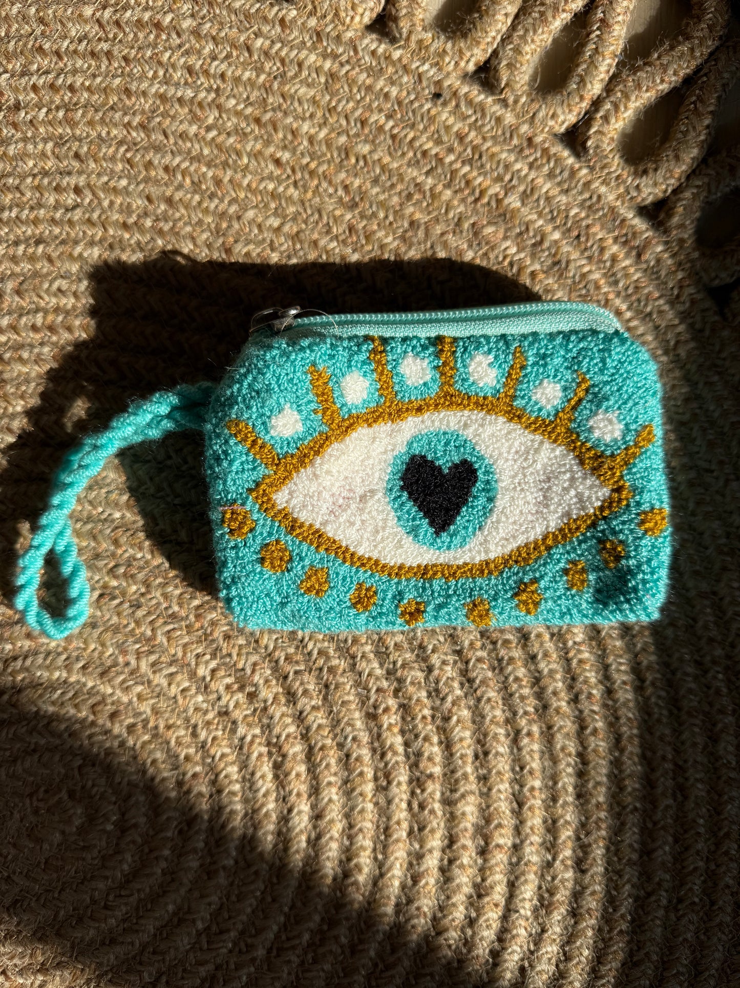 Hand-Embroidered Evil Eye Coin Purses – Unique Charm Wallets Full of Protection & Color