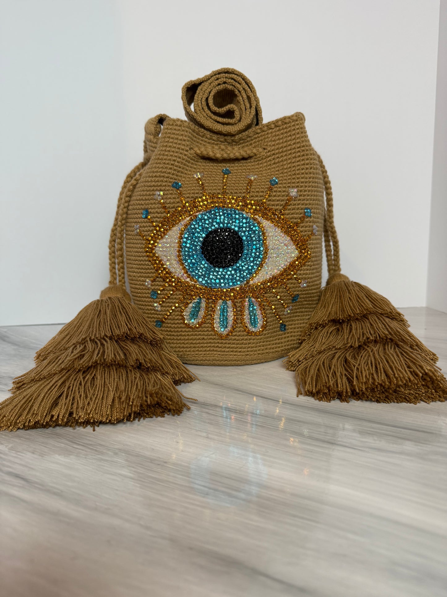 Evil eye bag Wayuu medium