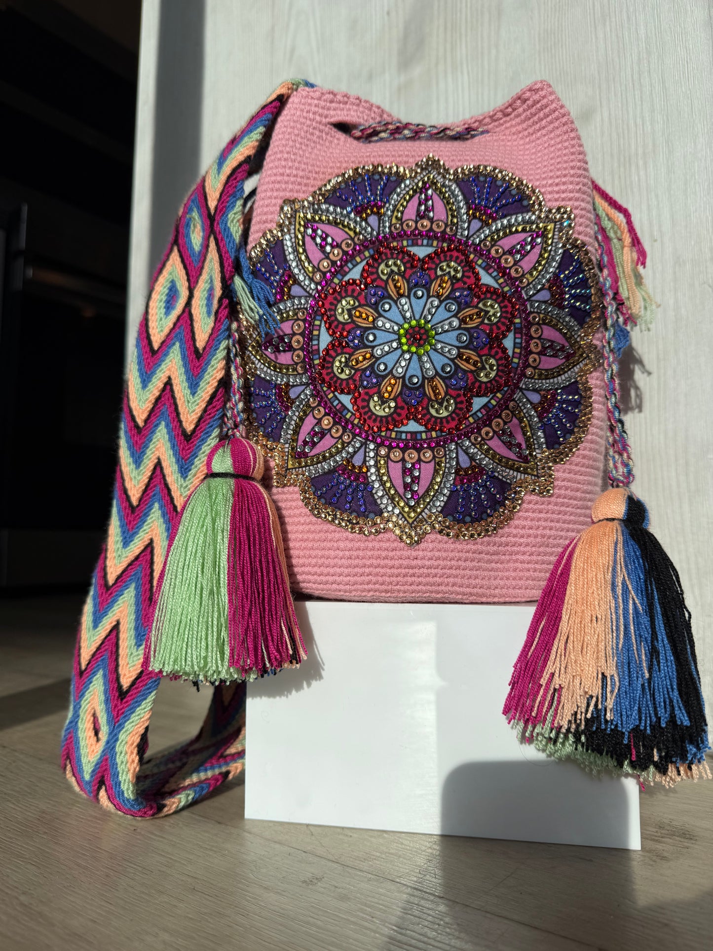 mandala pink bag Wayuu Large