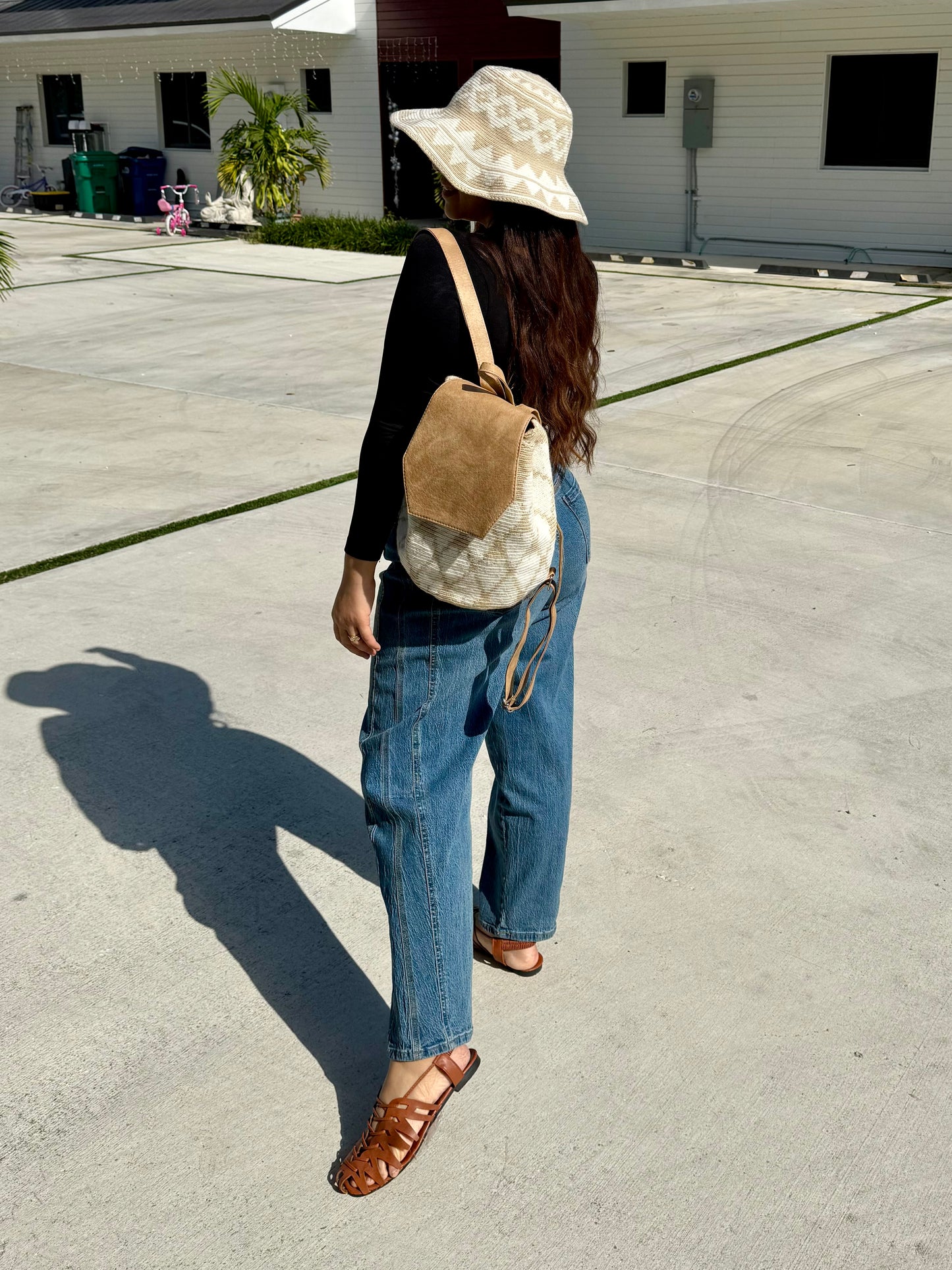 Handcrafted Set Backpack + crochet hat Wayuu handmade