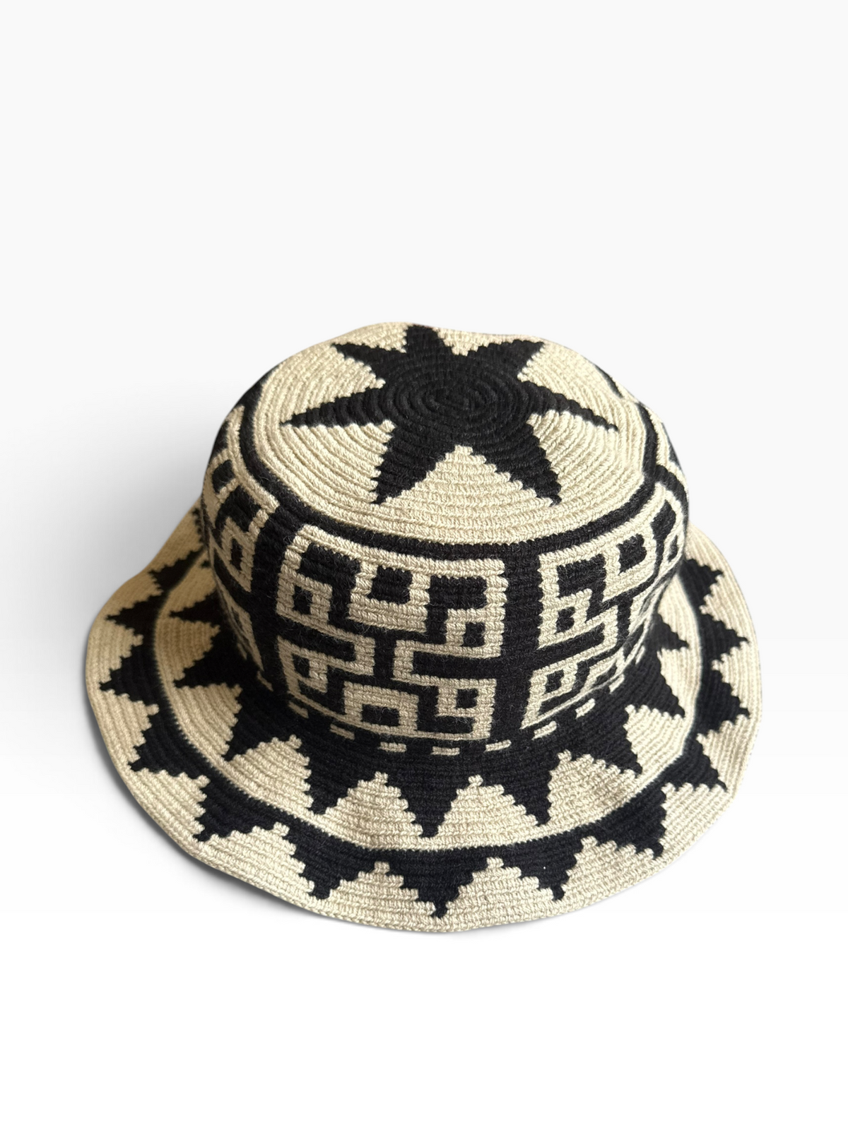 Handwoven Wayuu Crochet Hat with Traditional Designs