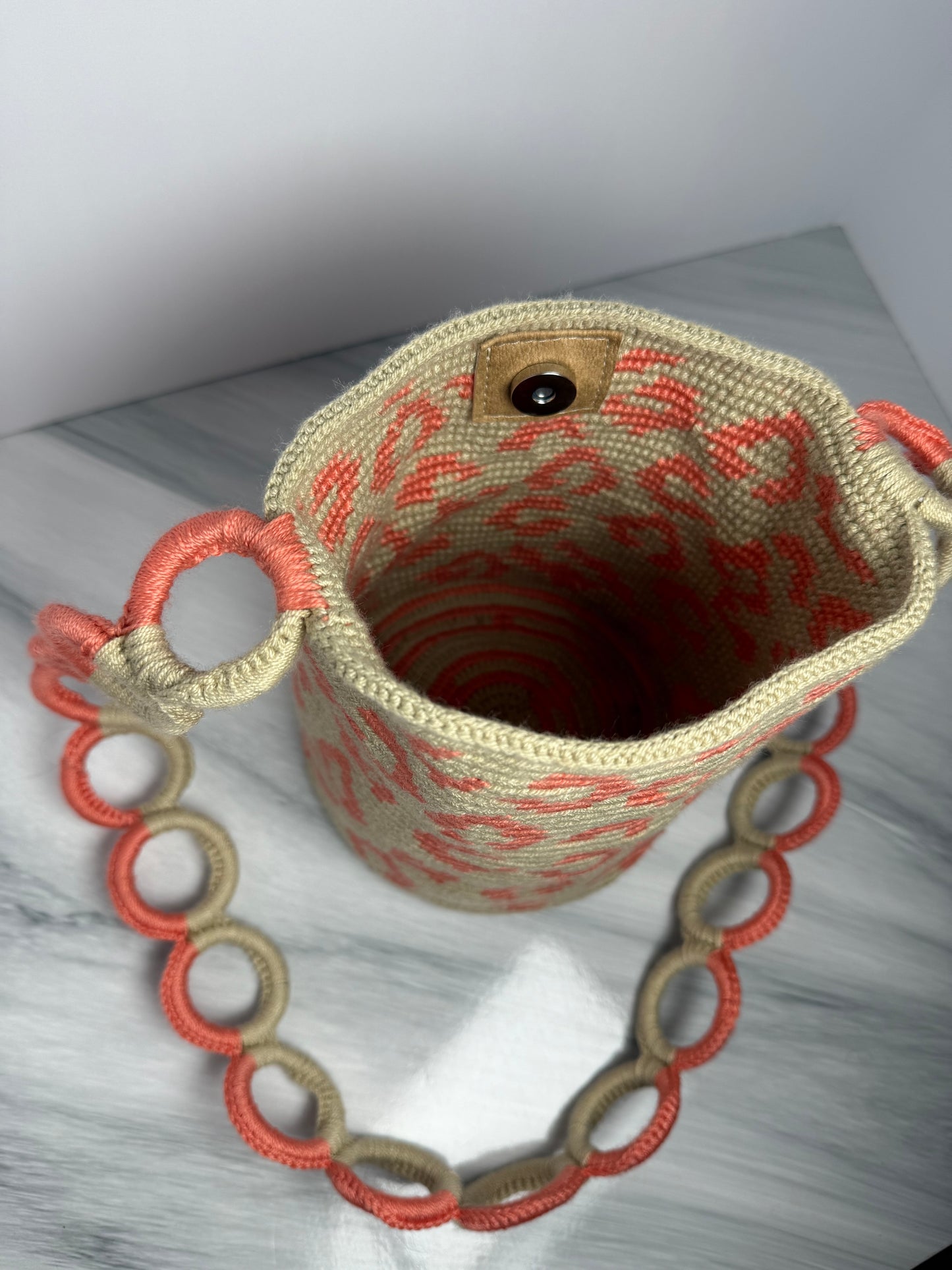 Animal print crossbody Bag Handcrafted Art Bag