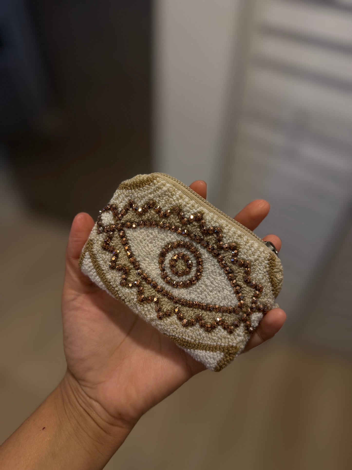 Decorated Hand-Embroidered Evil Eye Coin Purses – Unique Charm Wallets Full of Protection & Color