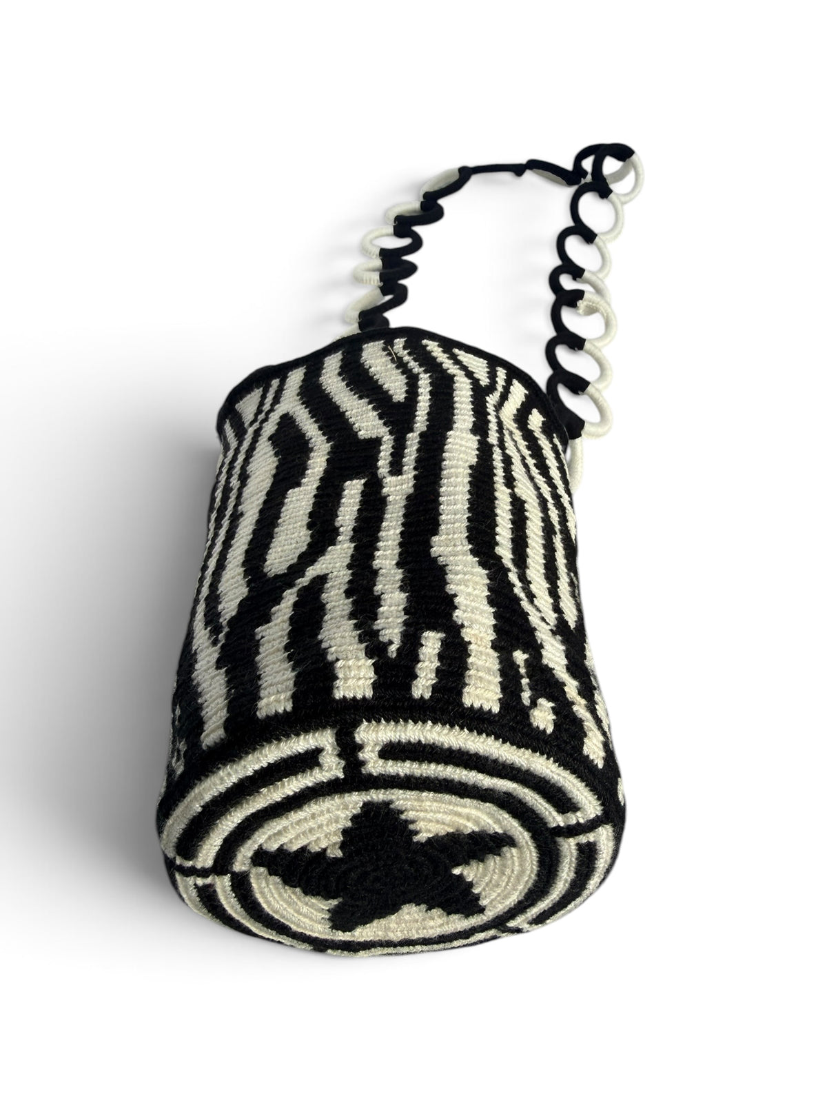 Animal Print Woven Bucket Bag – Medium 9” Shoulder Bag