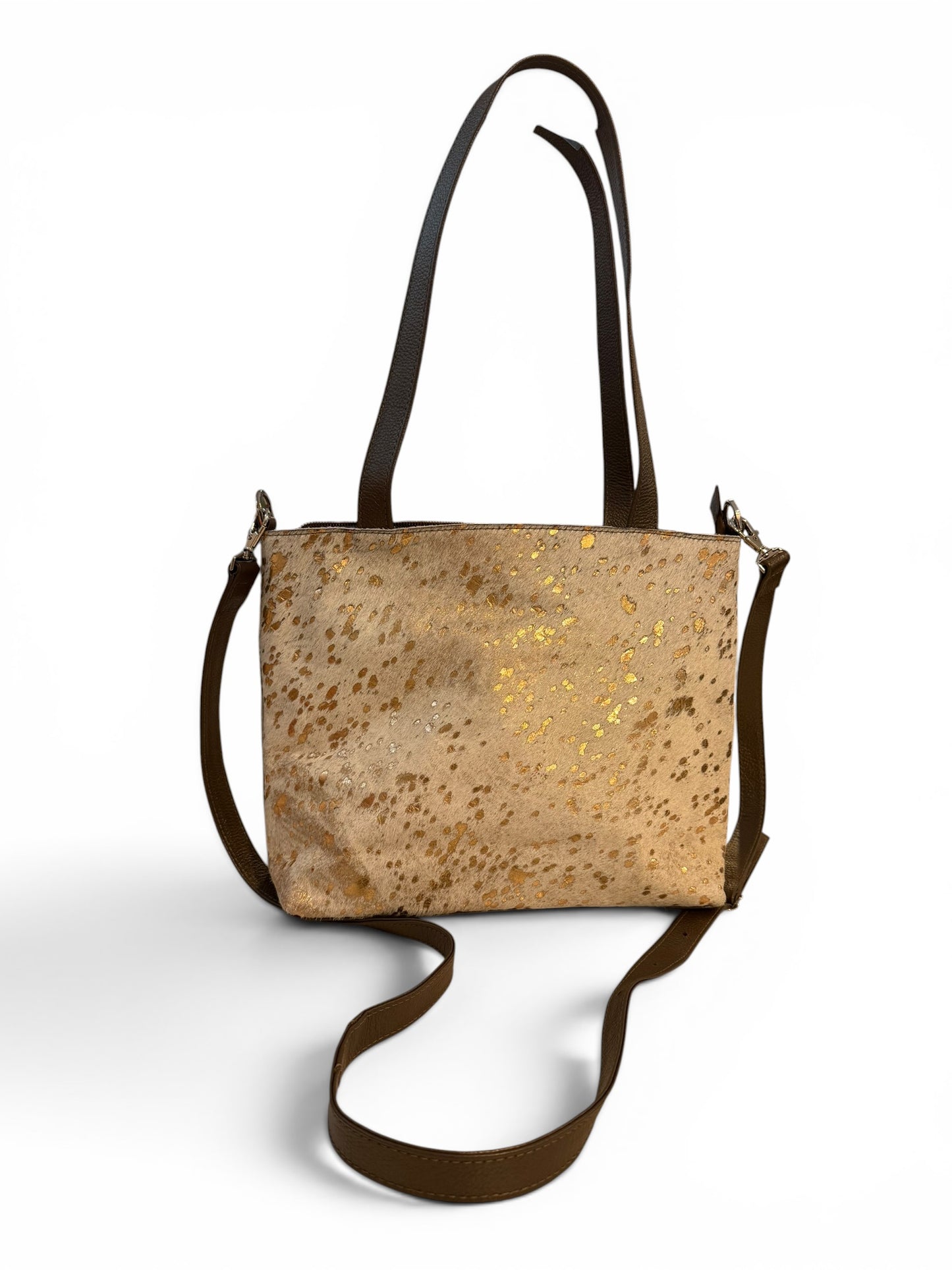 Genuine Cowhide Leather shoulder & crossbody Bag Large with Interior Pockets