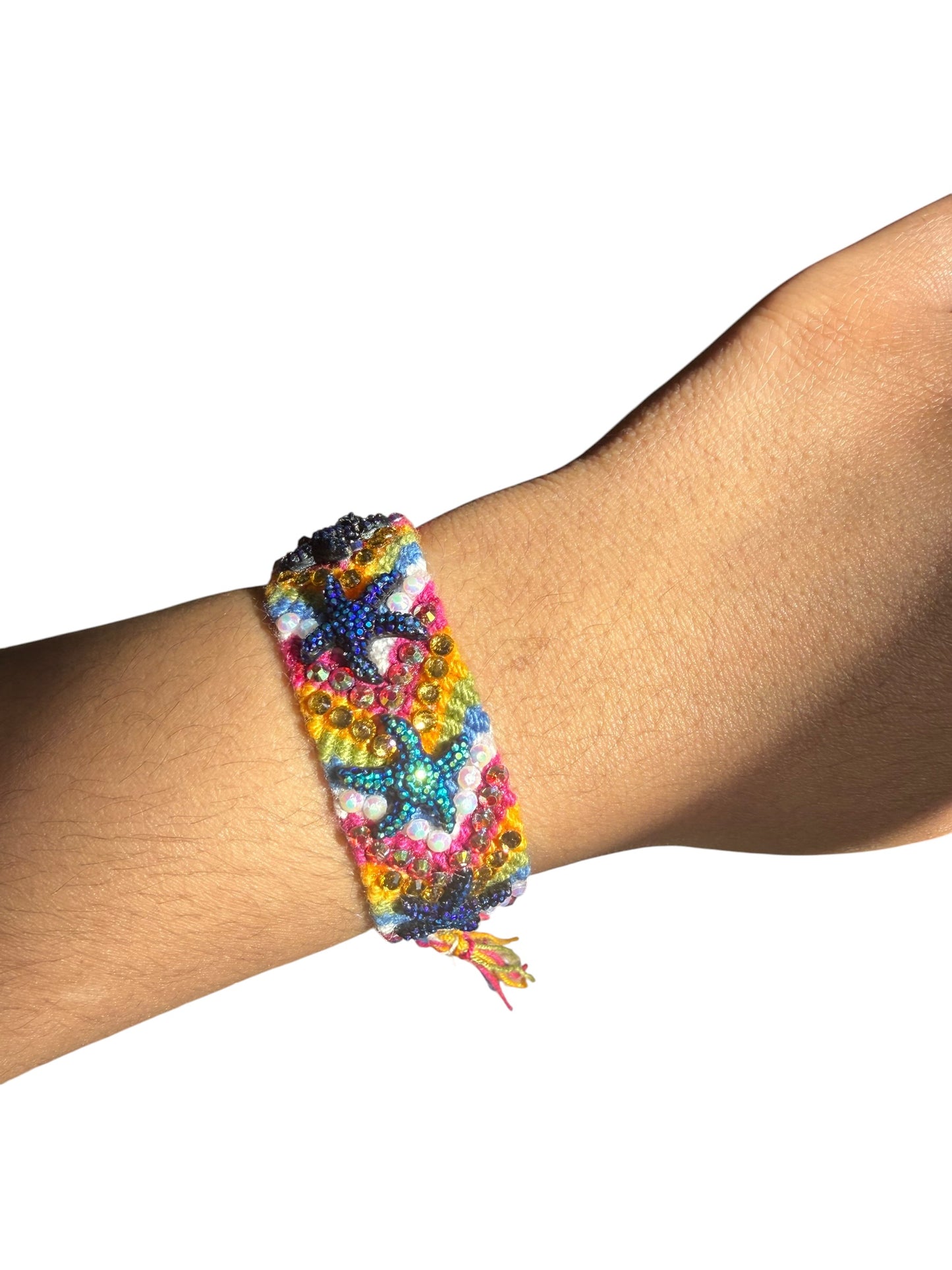 Handmade Crochet Bracelet – Colorful Boho Woven Jewelry medium