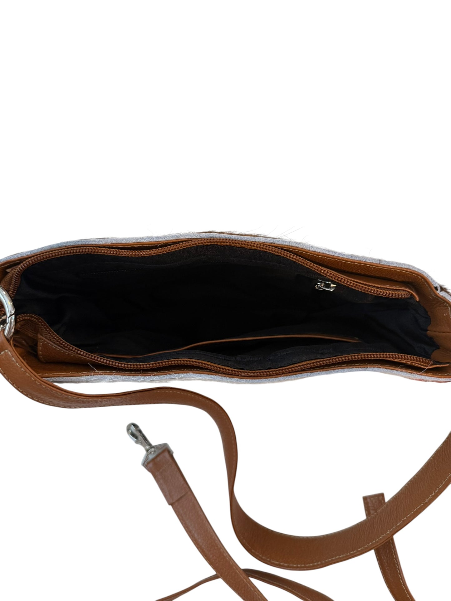 Genuine Cowhide Hair-On Leather Shoulder Bag & Crossbody | Removable Straps | Italian Foil Option | Zipper Pockets