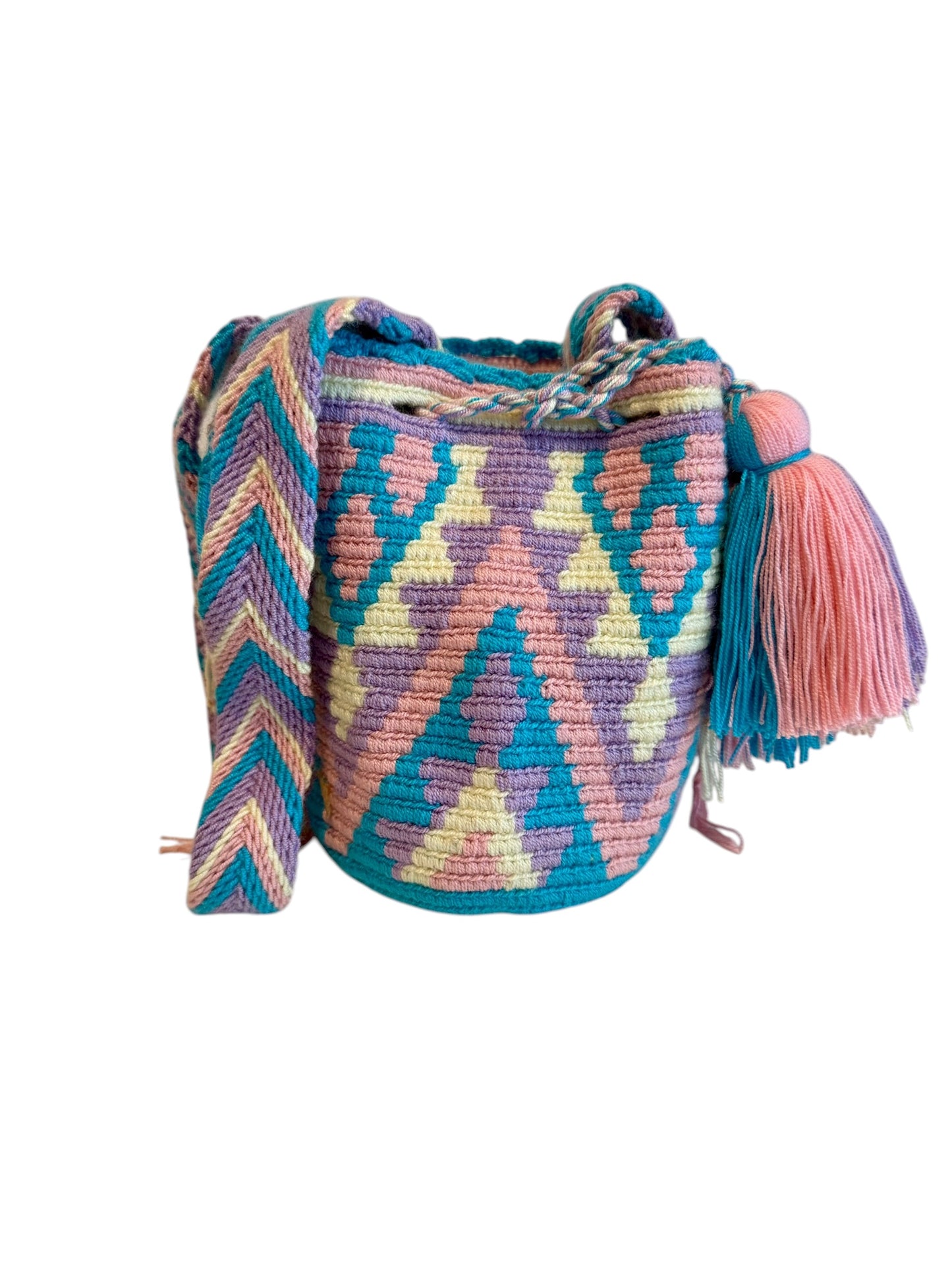 Mini Wayuu Crossbody Bag Handwoven Mochila Traditional Indigenous Design