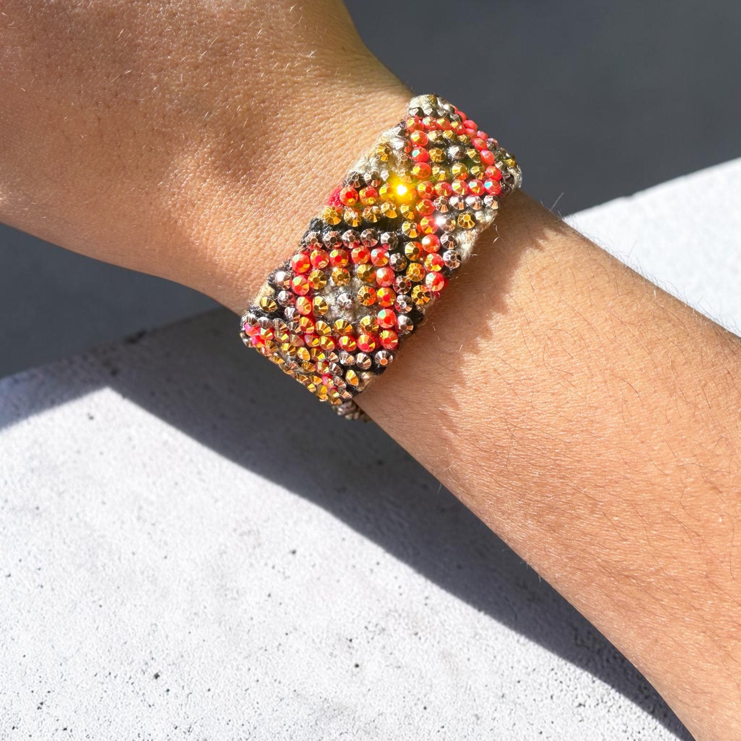 Handmade Crochet Bracelet – Colorful Boho Woven Jewelry