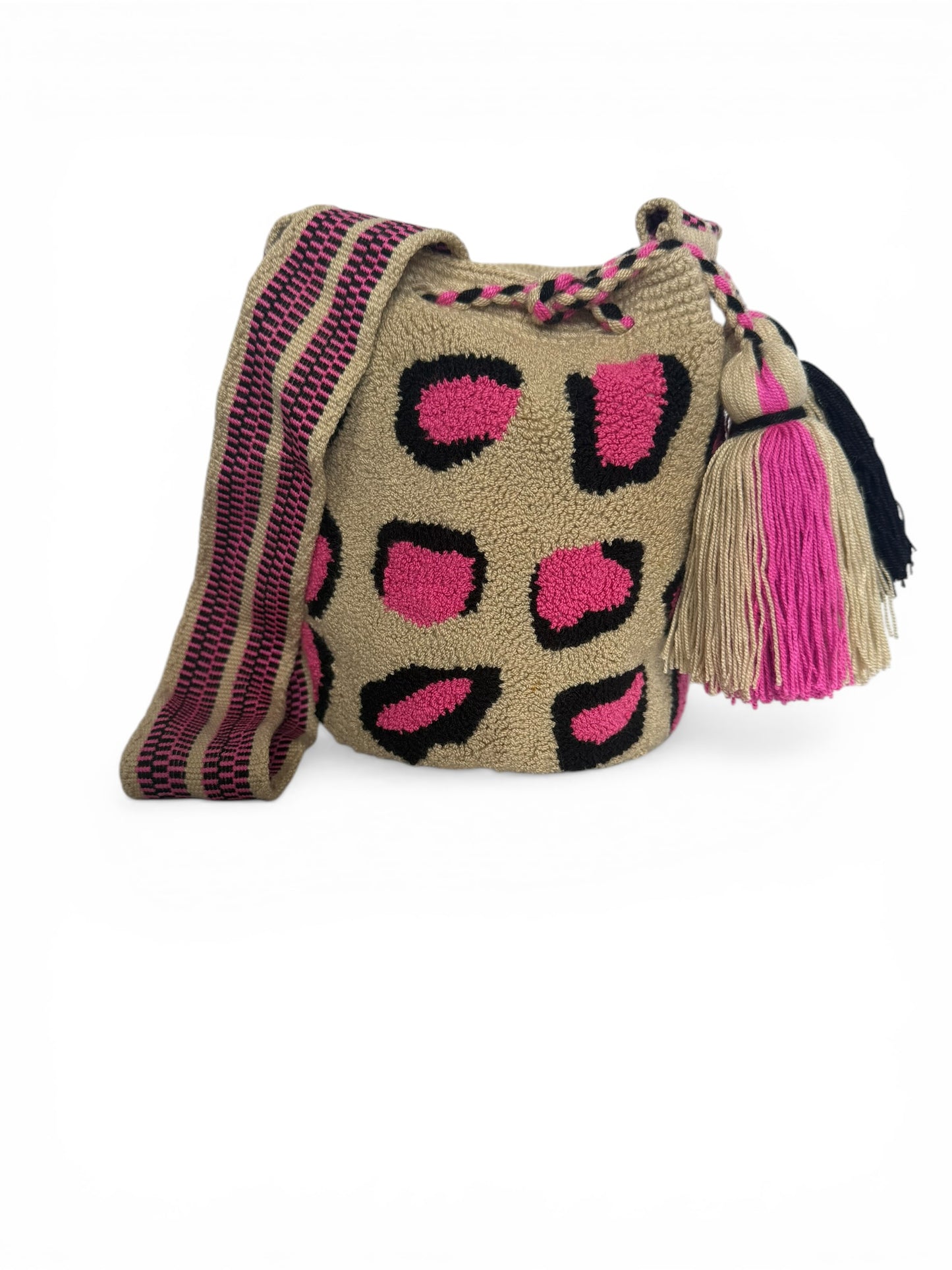 Upholstered small animal print  crossbody Bag