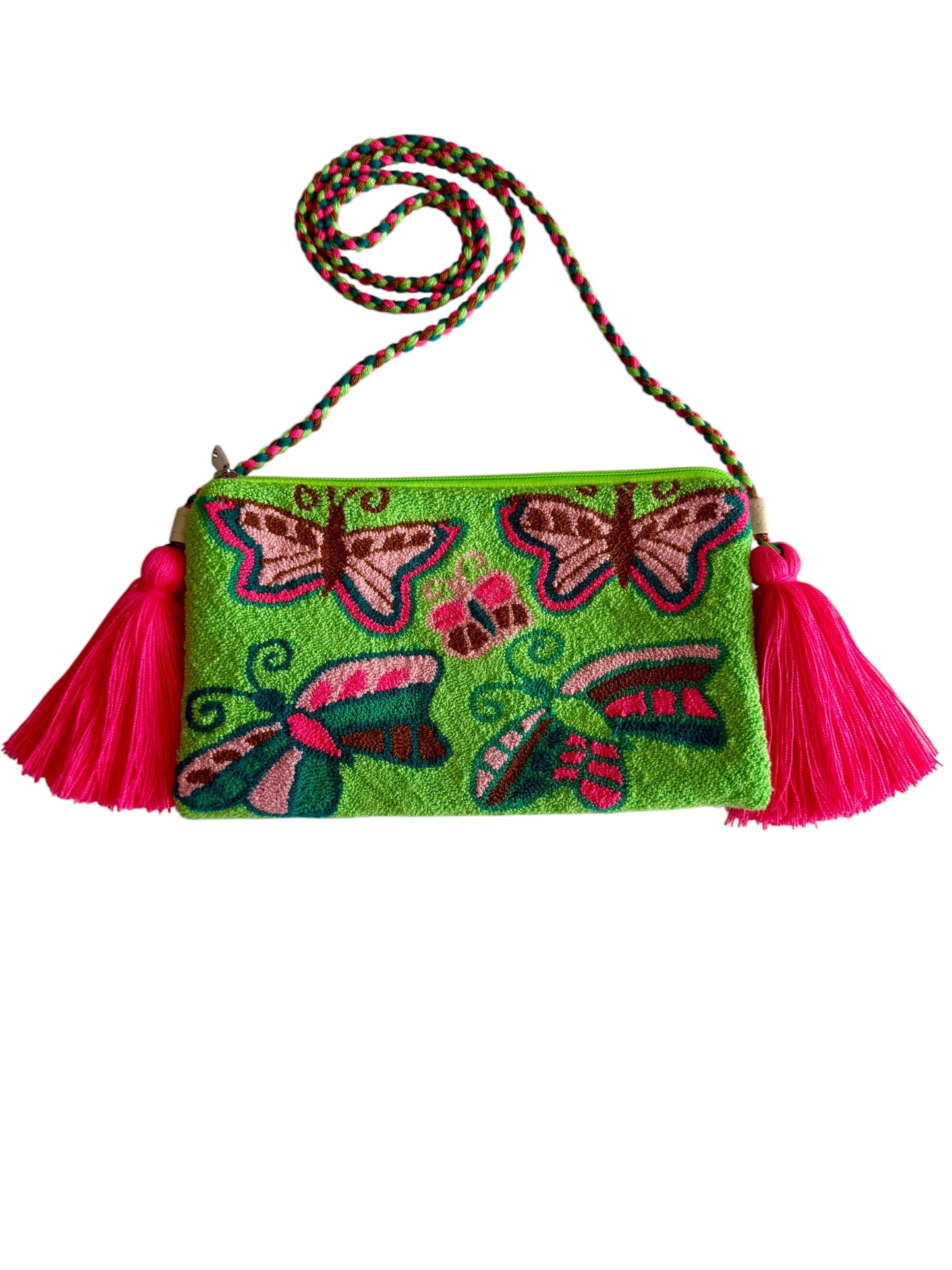 Handmade Crossbody Wayuu Upholstery Handbag Evil eye Zafira Complements