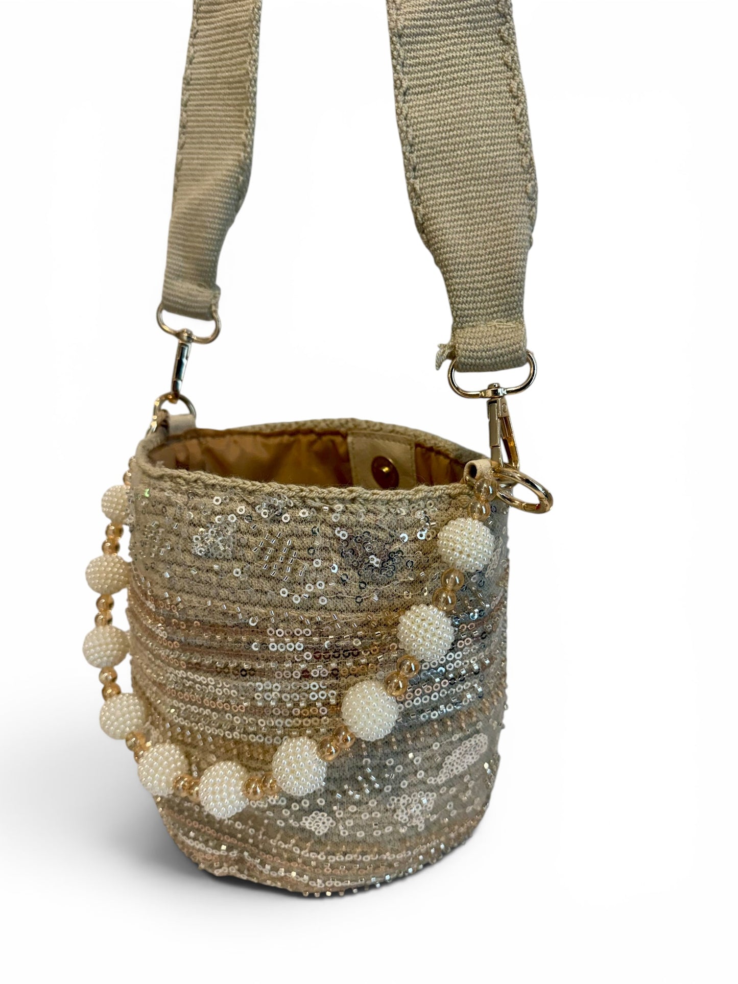 Luxury mini embroidery Crochet strap double use Bag