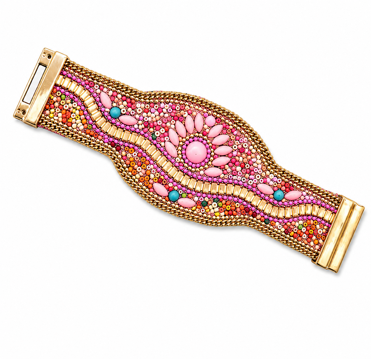 Handmade Embroidery Bracelet Colorful Boho Woven Jewelry