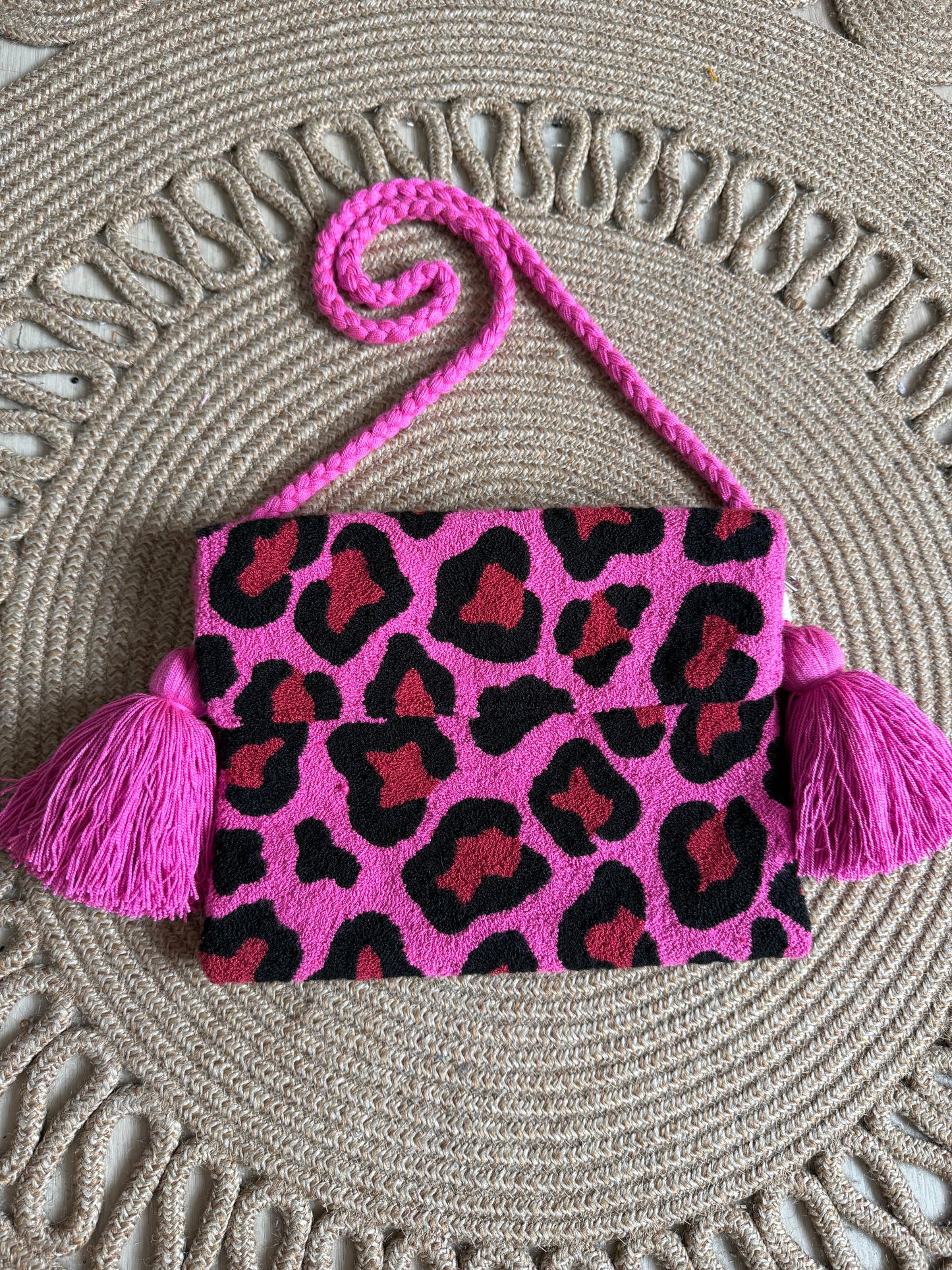 Handmade Crossbody Wayuu Upholstery Handbag With upholstered