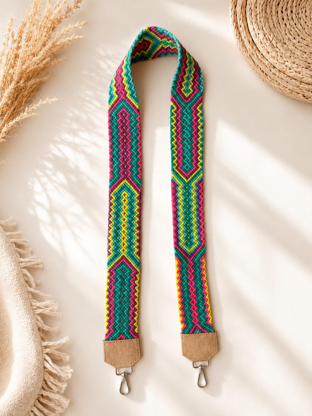 Handmade Crochet & Macramé Bag Strap for Crossbody Bags | Adjustable Artisan Shoulder Strap