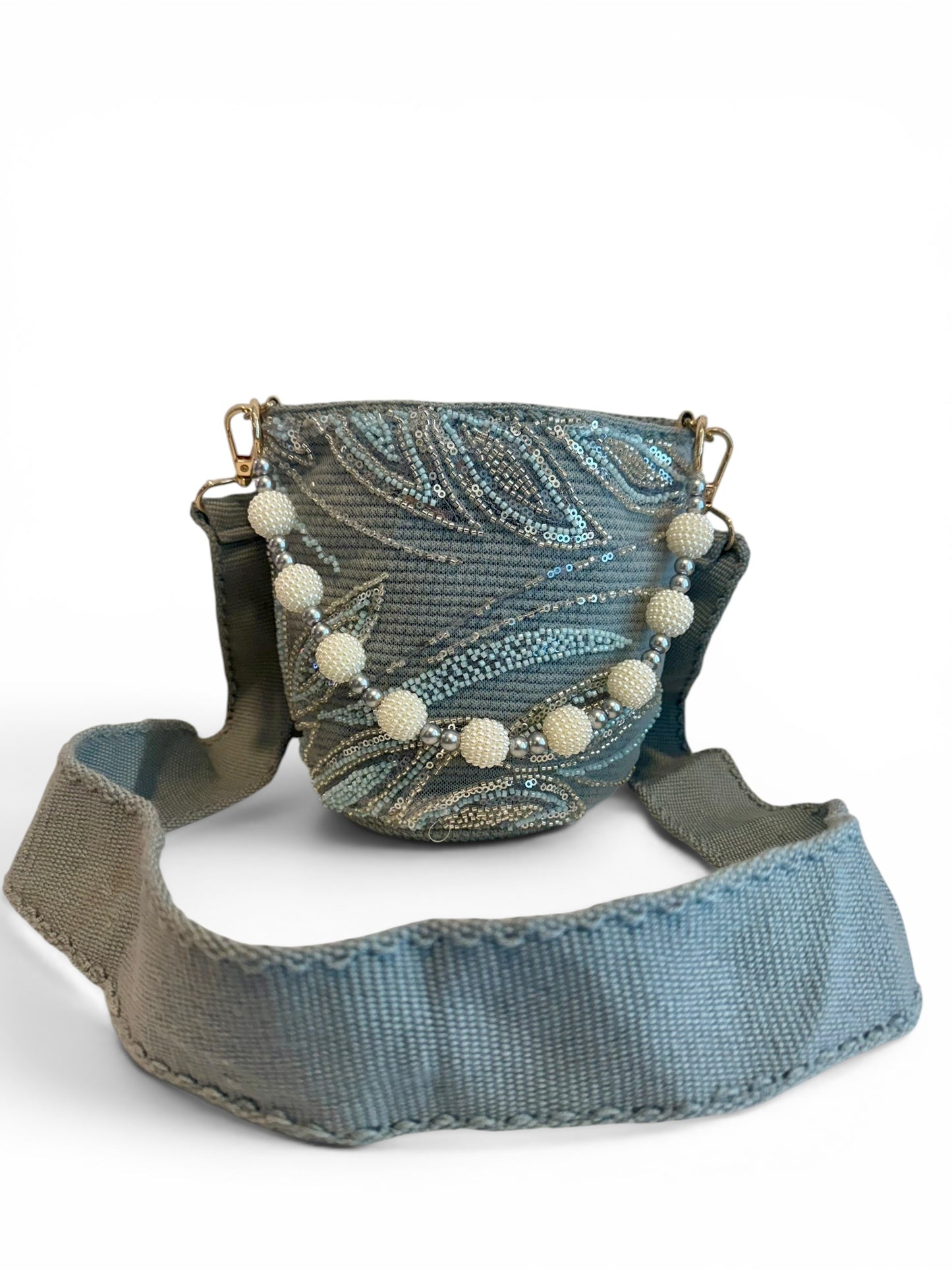 Luxury mini embroidery Crochet strap double use Bag