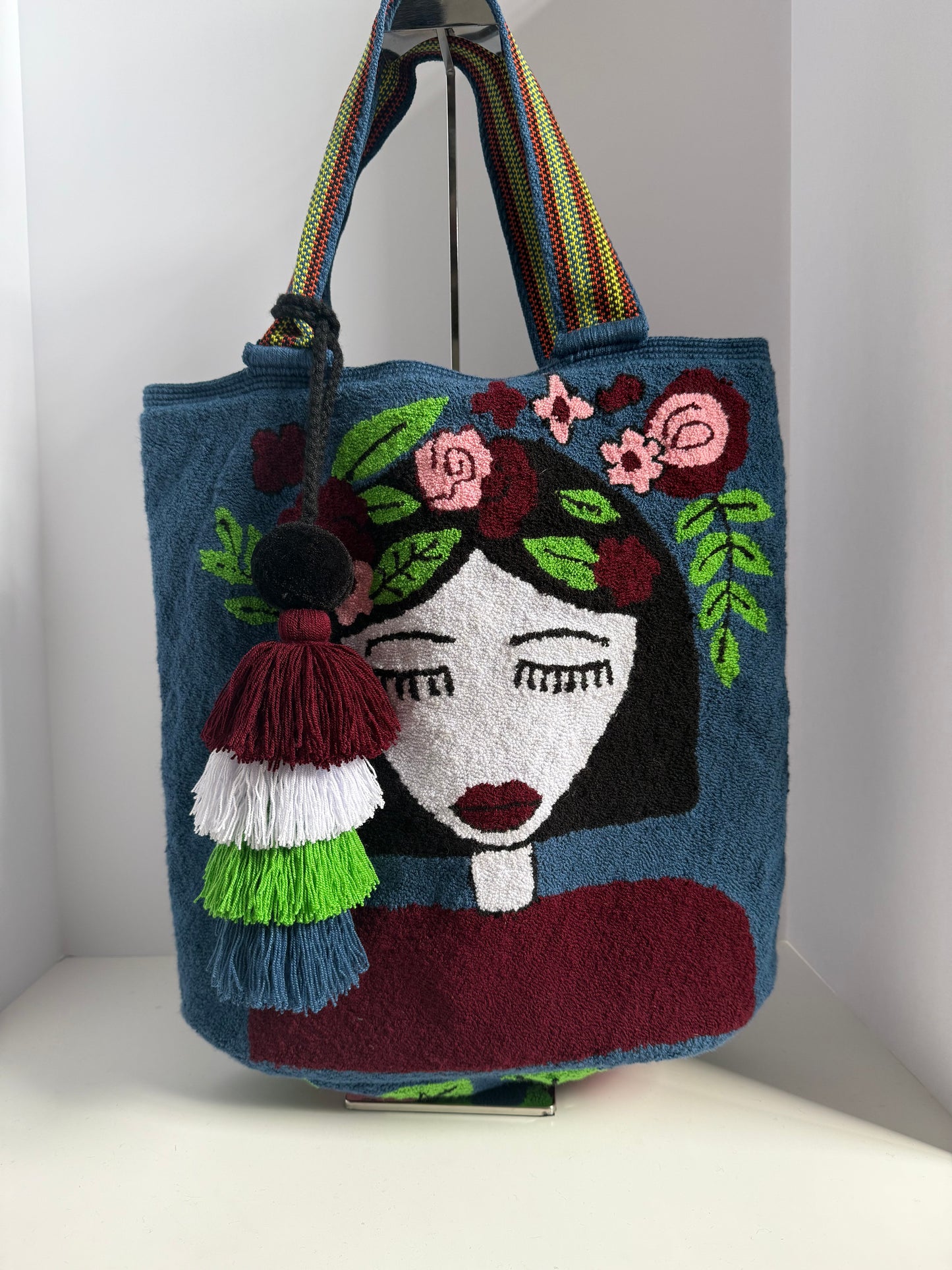 Tote Bag XL wayuu Upholstered Panther Design Handmade