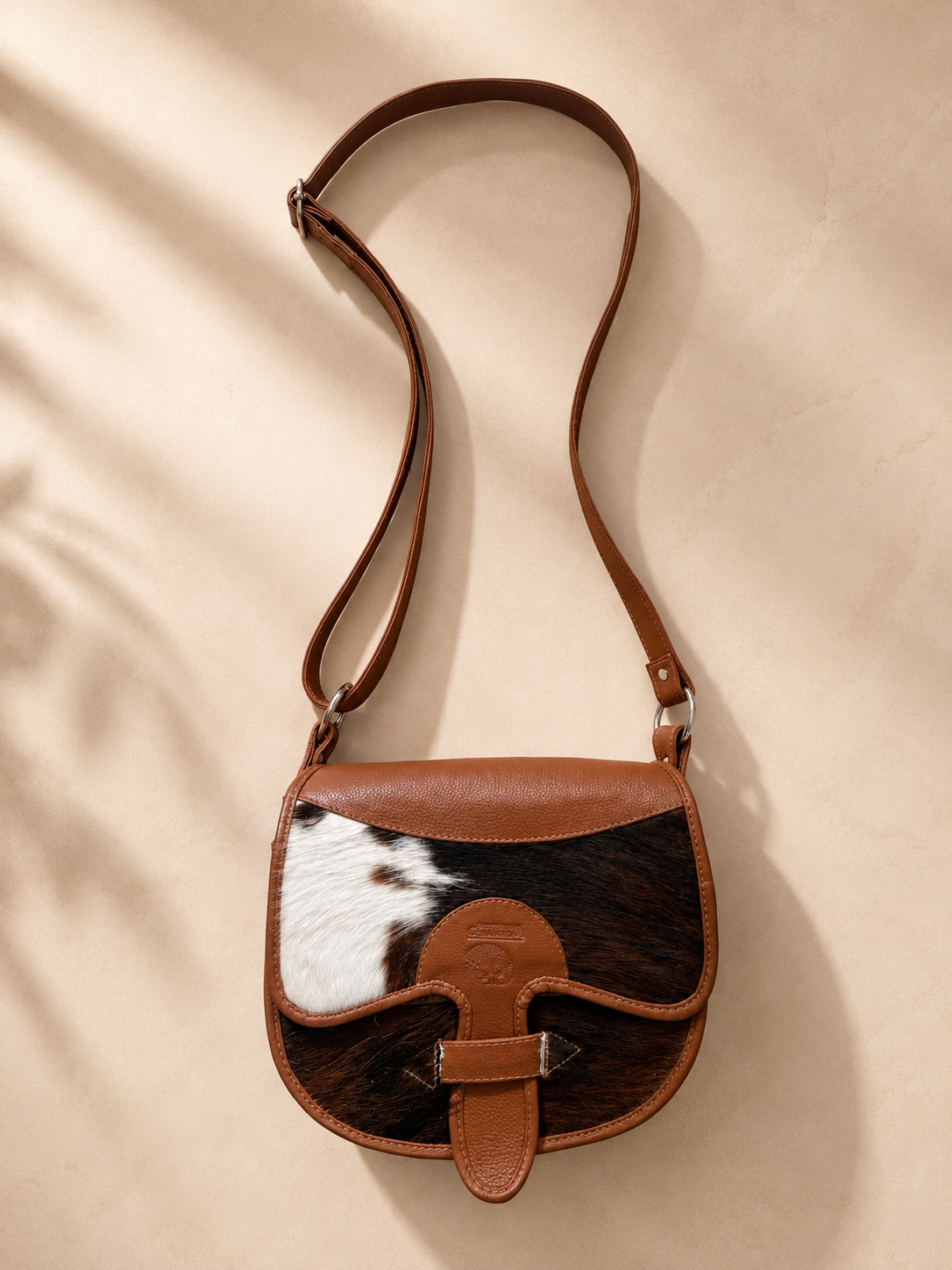 Colombian Artisan Carriel Genuine Leather & Hair-On Cowhide Crossbody Bag