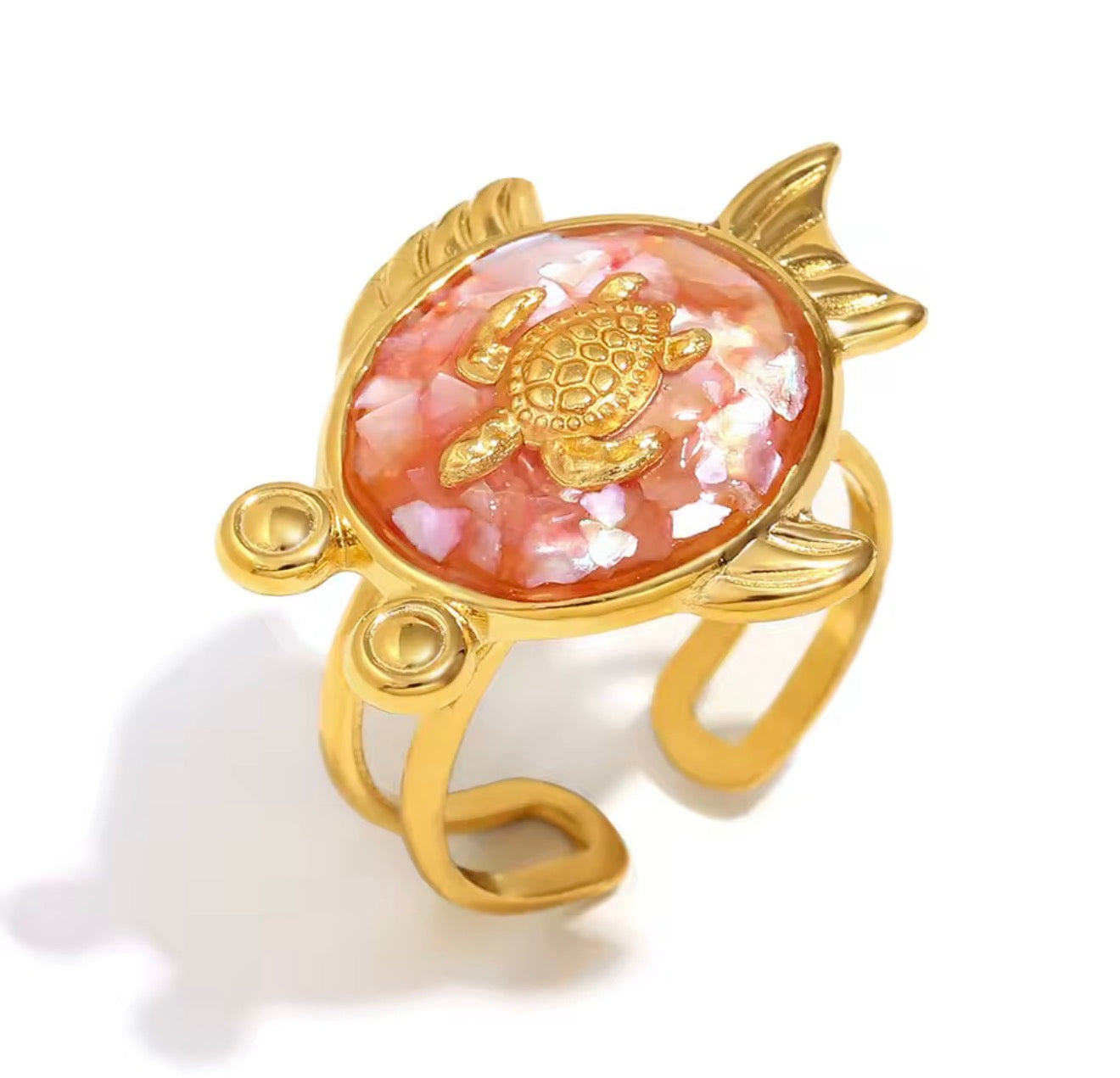 Luxury Rings Against  for Women, Stainless Steel Hollow Open Ring, Gold Color, Lucky Cubic Zirconia Jewelry, Rings for Women