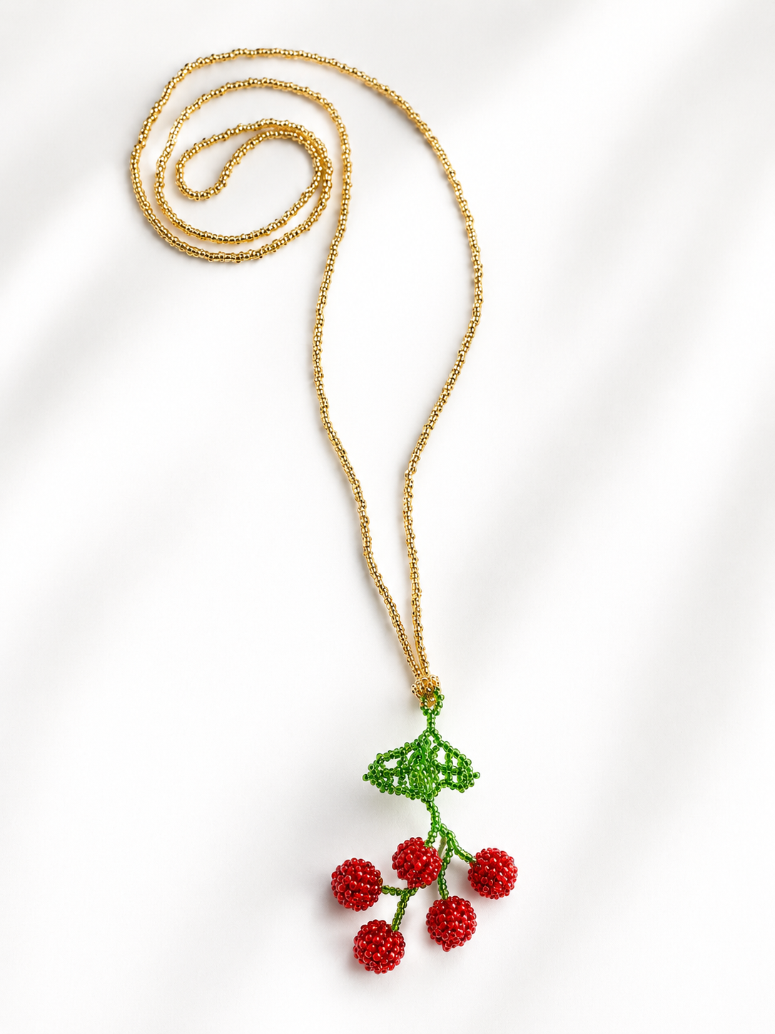 Fruits and vegetables 3D Beaded Necklaces colors  Artisan Boho Jewelry