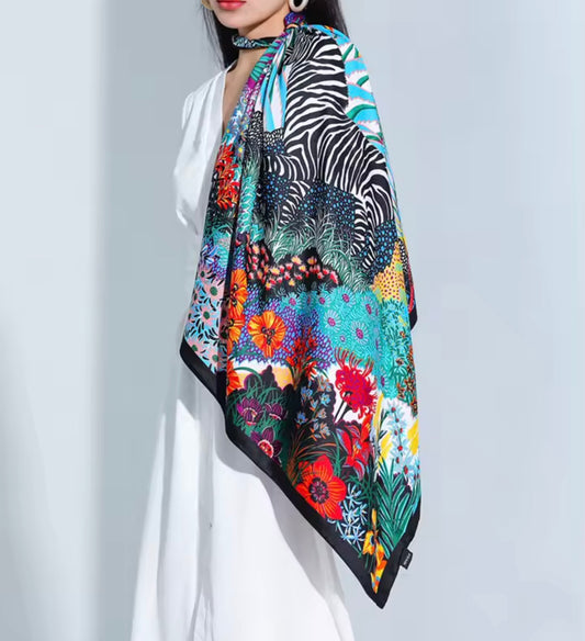 Women’s Multi-Use Printed Bandanas & Head Scarves Stylish Hair Accessories with Vibrant Patterns