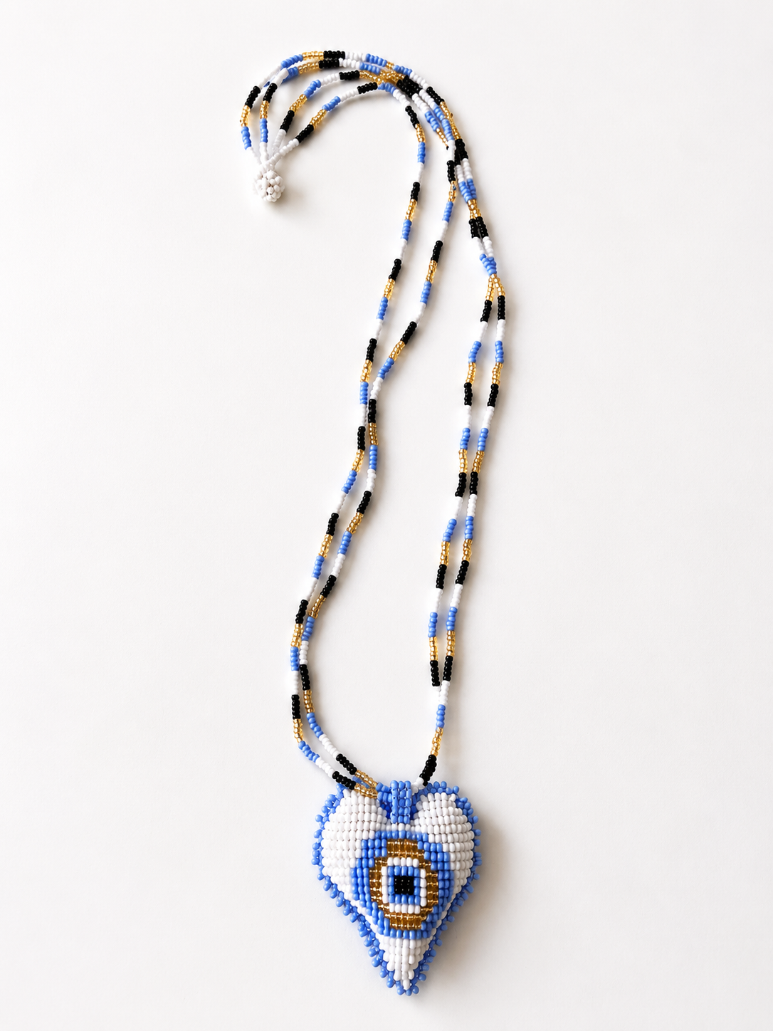 Hearts 3D Beaded Necklaces colors  Artisan Boho Jewelry