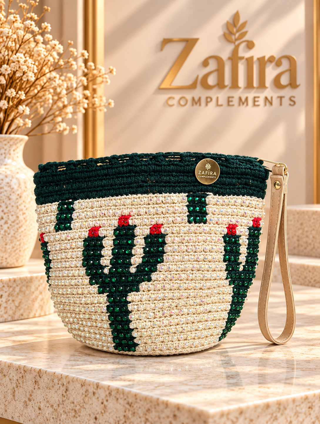 Zafira Complements Mini bag Wayuu decorated Bucket Bag | 7” Crossbody