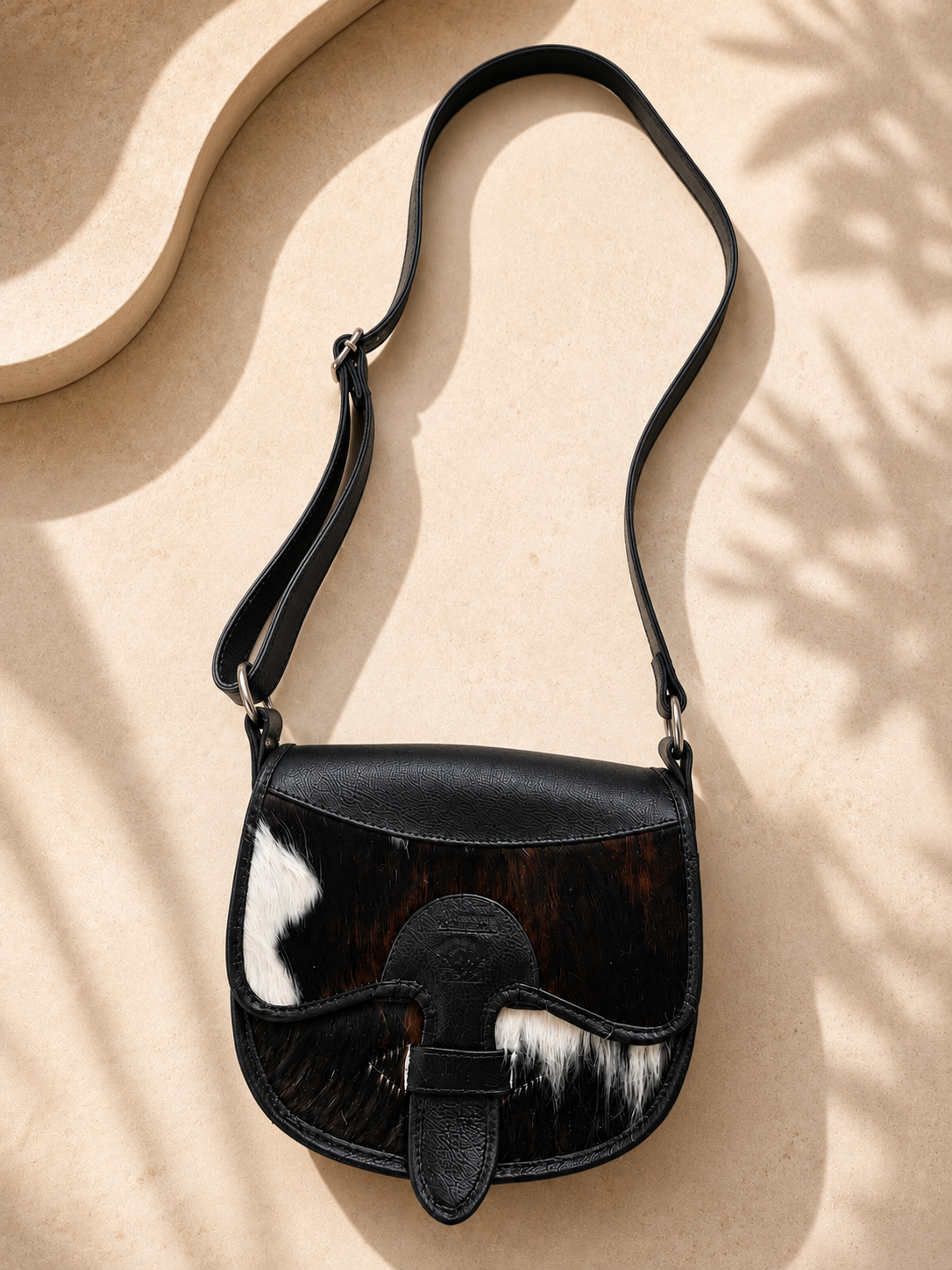 Colombian Artisan Carriel Genuine Leather & Hair-On Cowhide Crossbody Bag