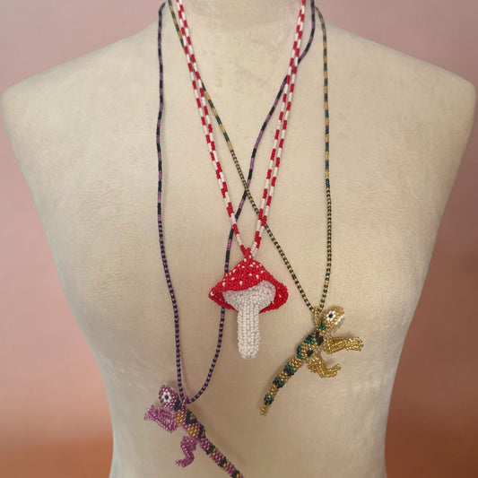 Animals 3D Beaded Necklaces colors  Artisan Boho Jewelry