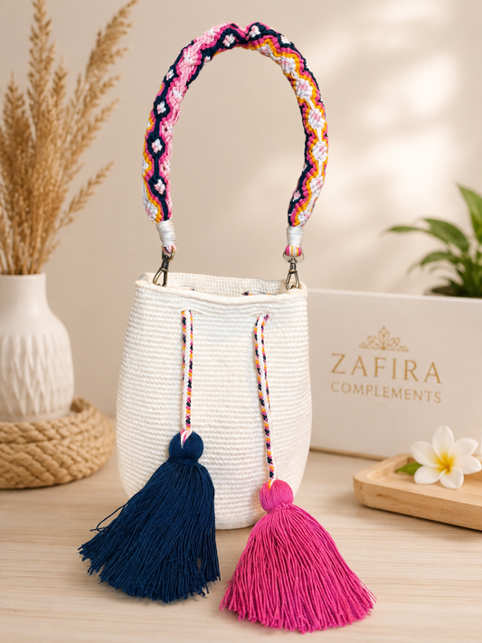 Special wayuu medium removible Crochet strap