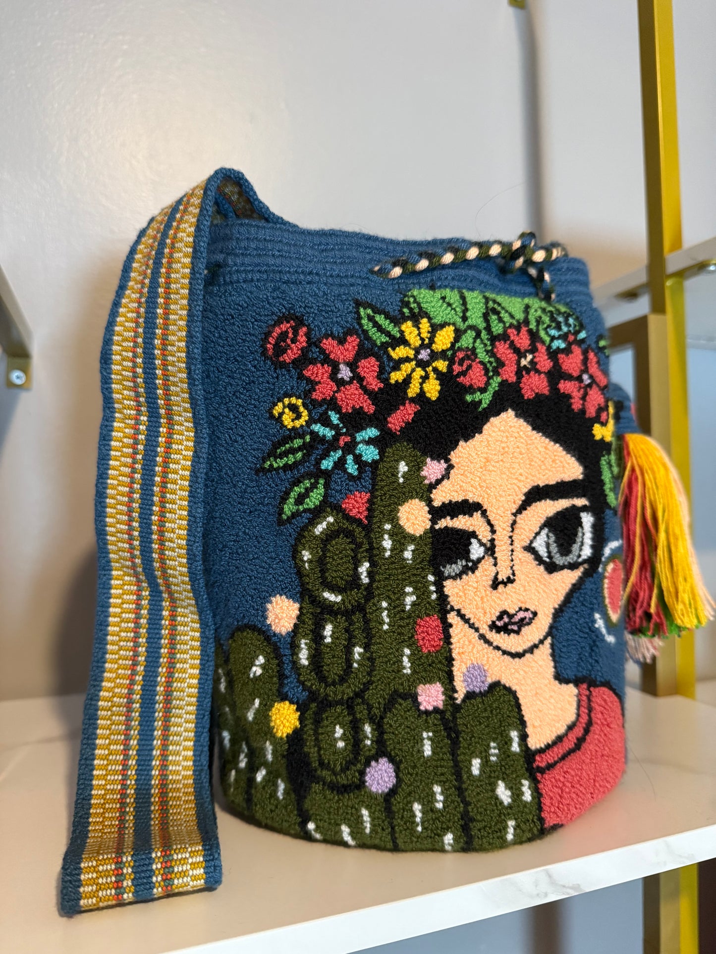 Upholstered medium Frida  crossbody Bag