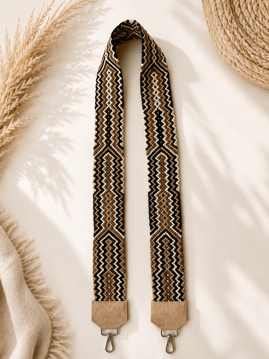 Handmade Crochet & Macramé Bag Strap for Crossbody Bags | Adjustable Artisan Shoulder Strap