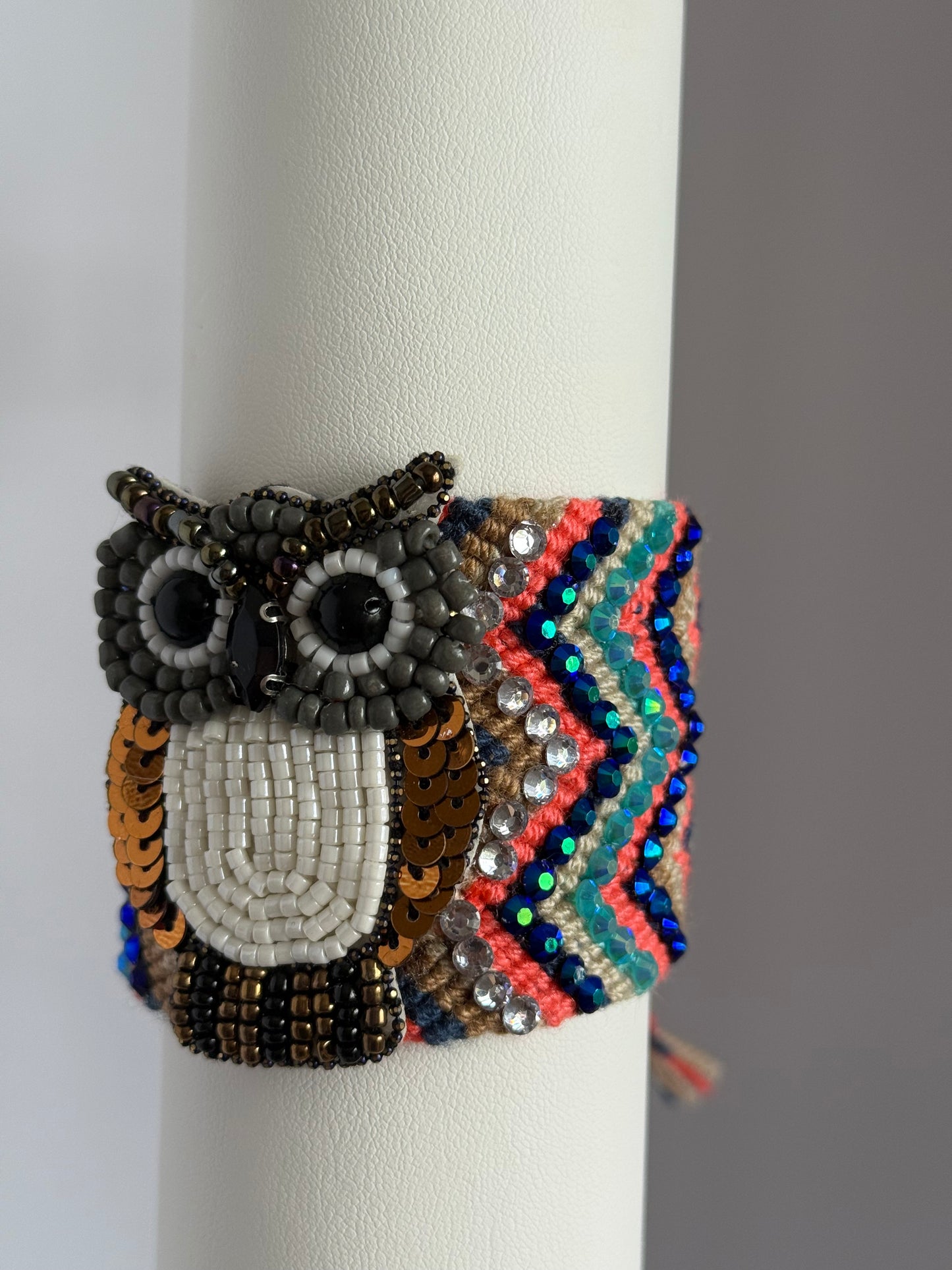 Handmade Crochet Evil Eye Bracelet – Colorful Boho Woven Jewelry