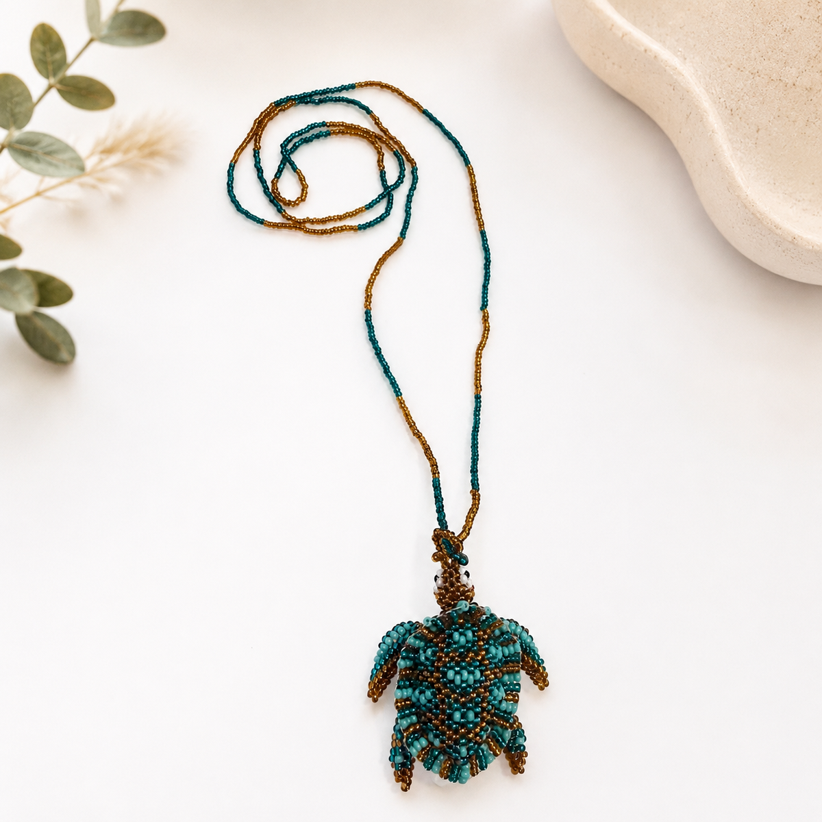 Sea Animals 3D Beaded Necklaces colors  Artisan Boho Jewelry