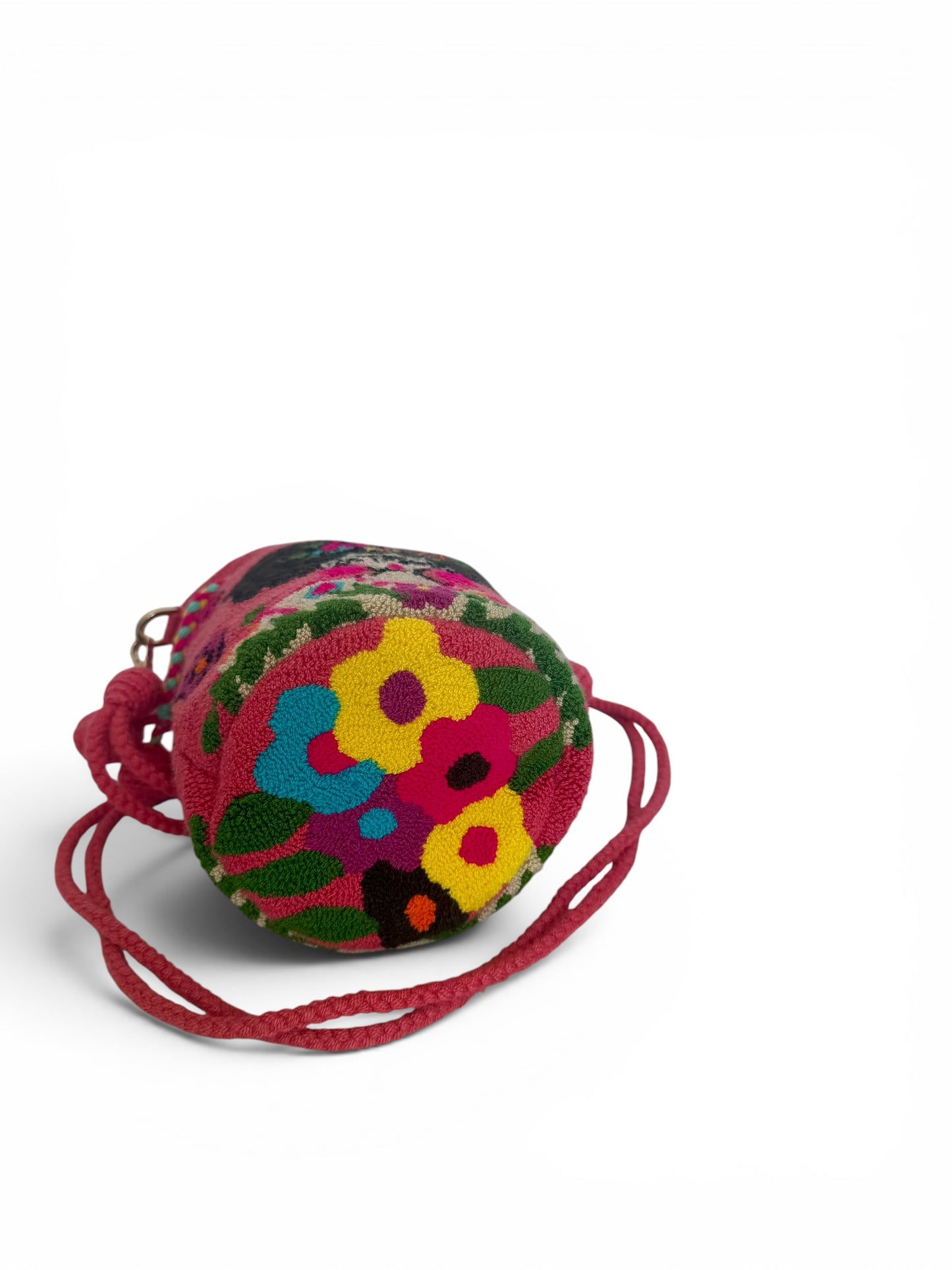 Mini Frida Kahlo Wayuu Bucket Bag with Removable Strap, Inner Lining & Pocket | Handmade Luxury Bag 7”