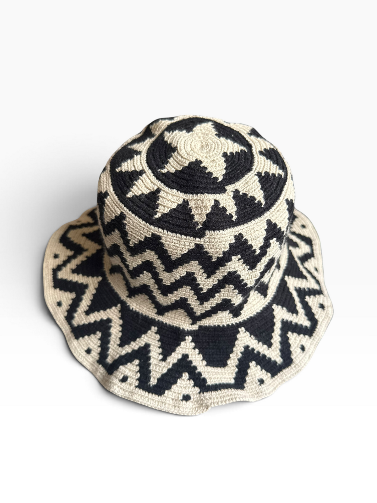 Handwoven Wayuu Crochet Hat with Traditional Designs
