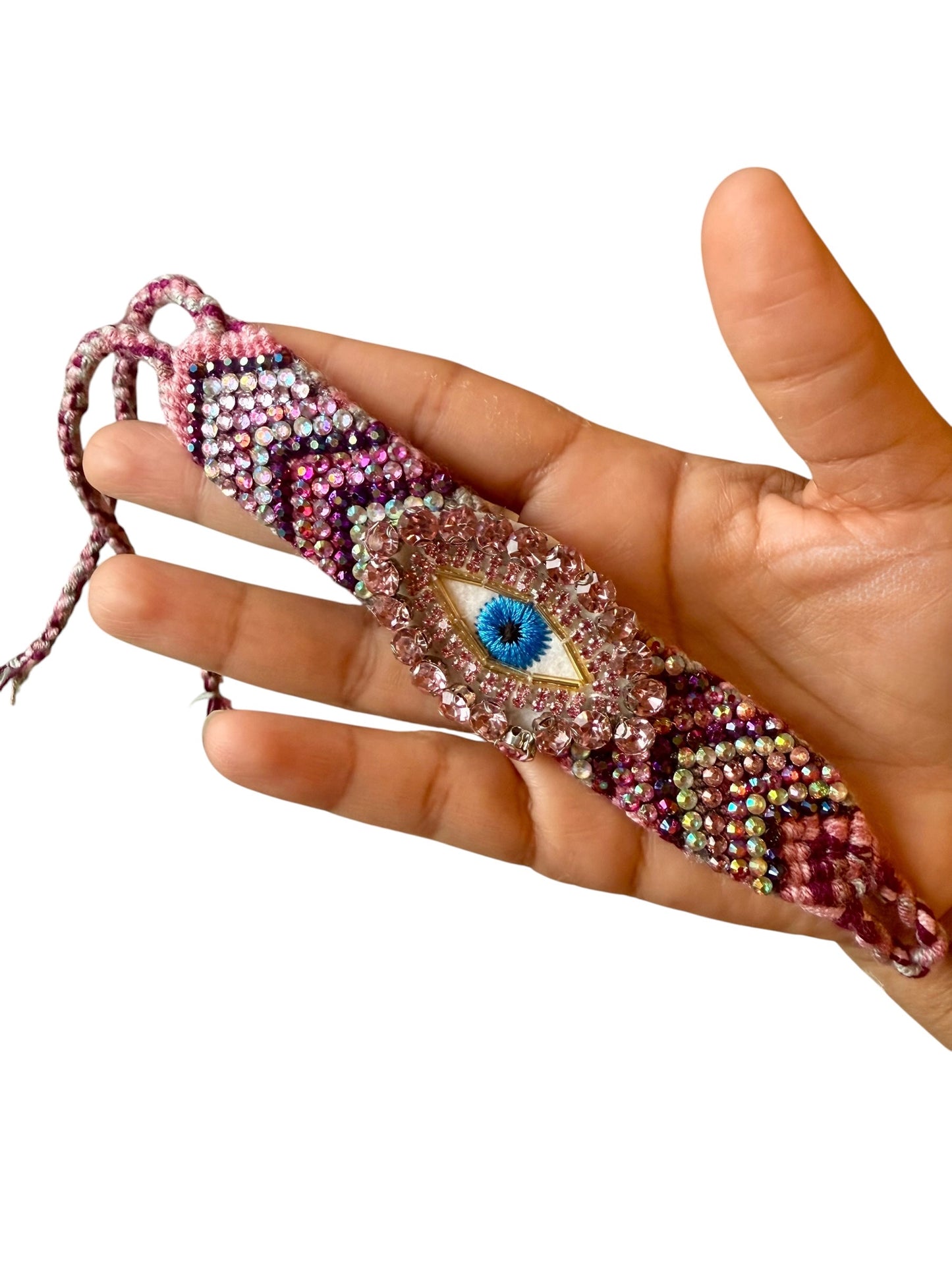 Handmade Crochet Bracelet – Colorful Boho Woven Jewelry medium