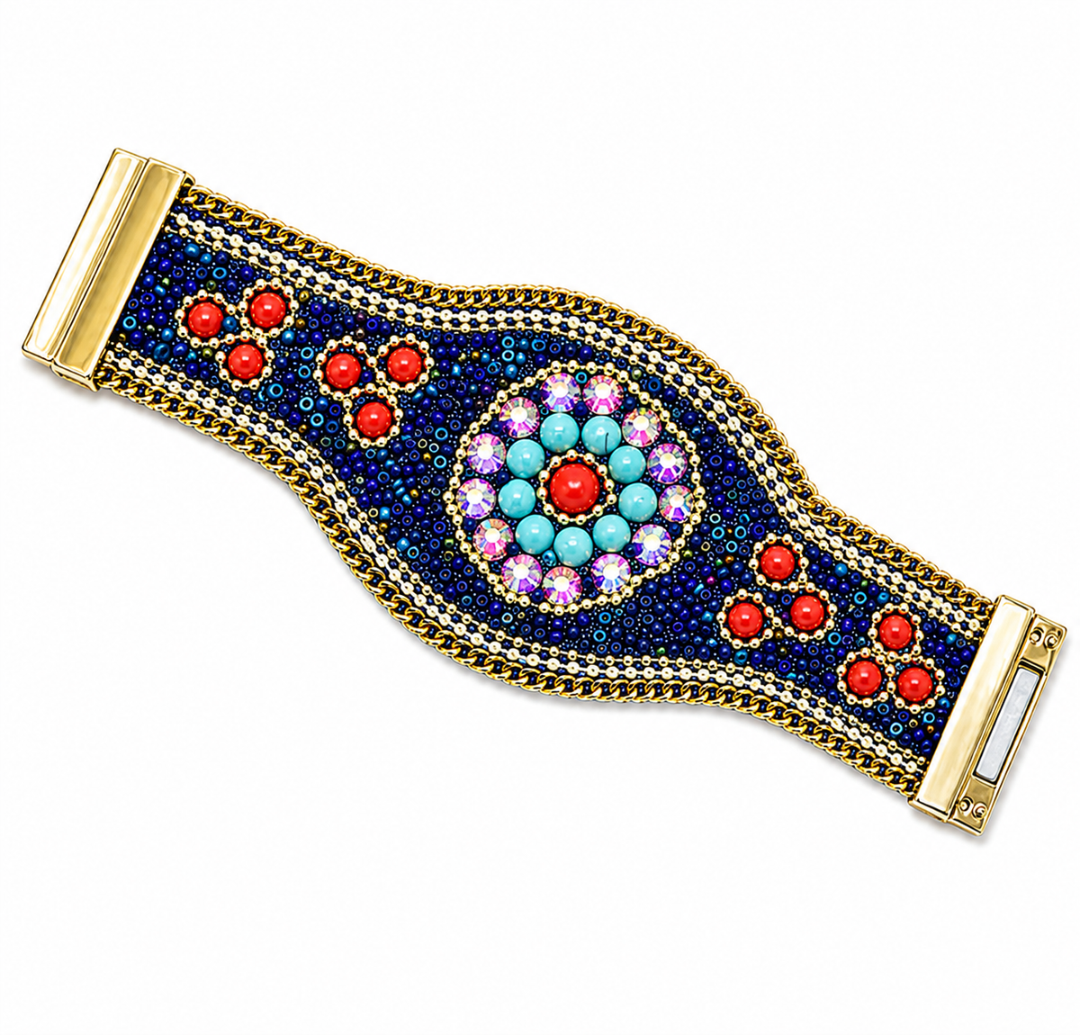 Handmade Embroidery Bracelet Colorful Boho Woven Jewelry