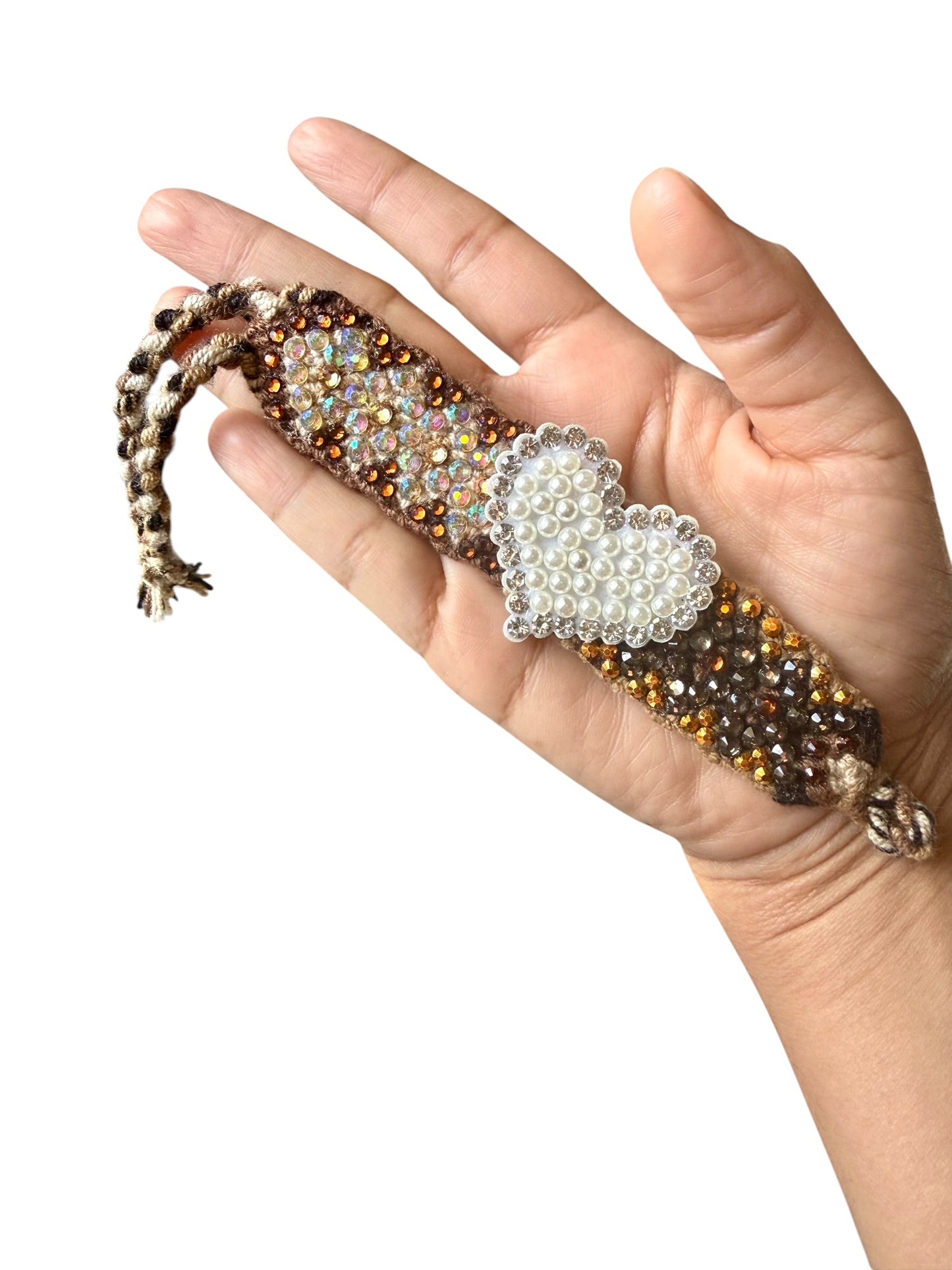 Handmade Crochet Bracelet – Colorful Boho Woven Jewelry medium