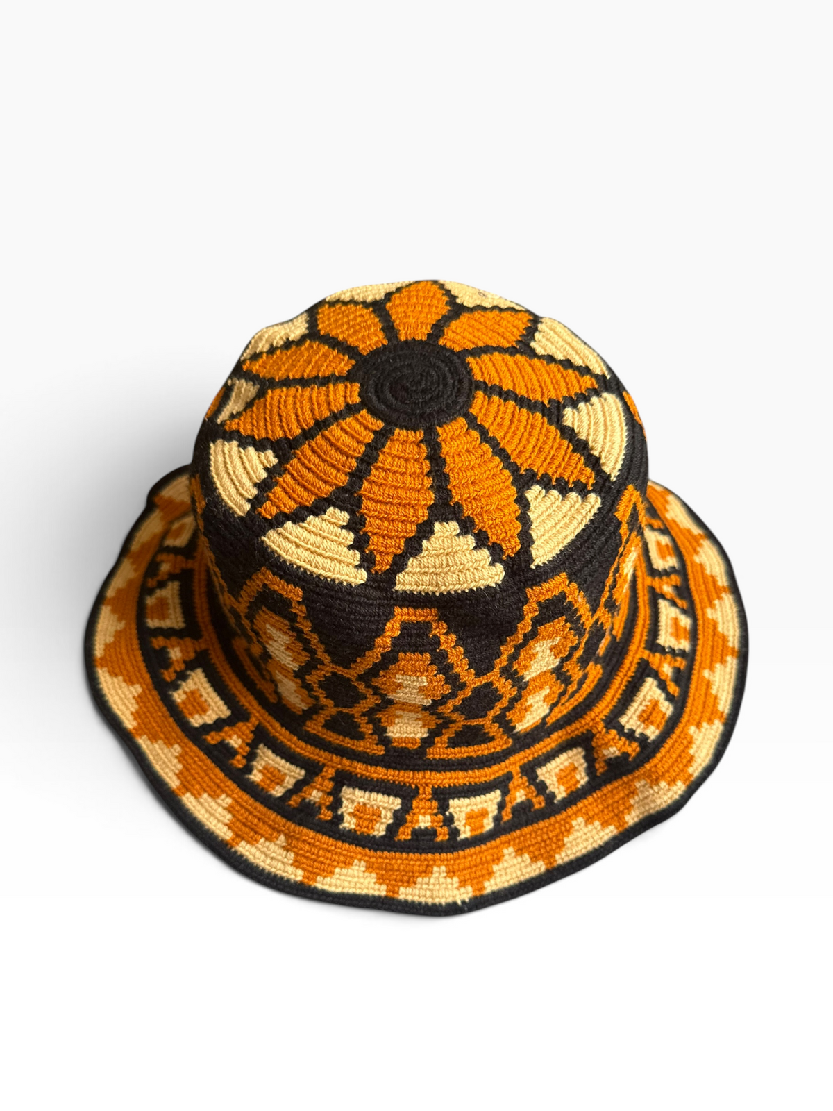 Handwoven Wayuu Crochet Hat with Traditional Designs