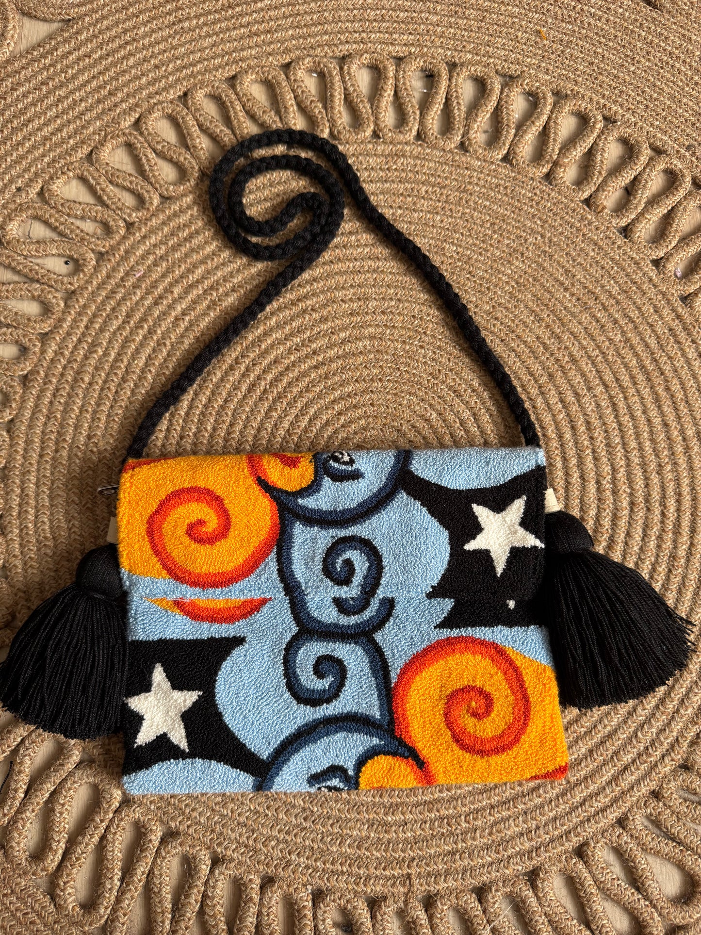 Handmade Crossbody Wayuu Upholstery Handbag With upholstered